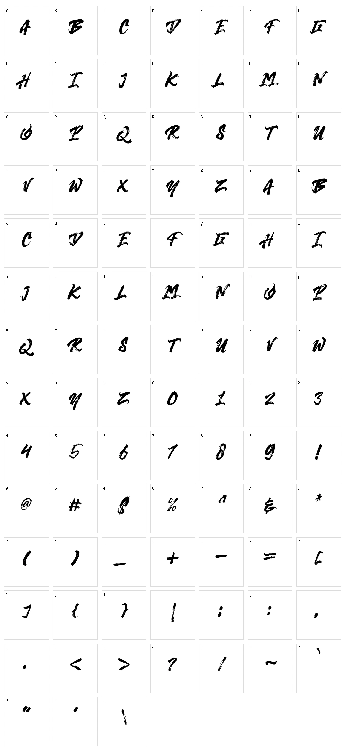 Hypetype Character Set