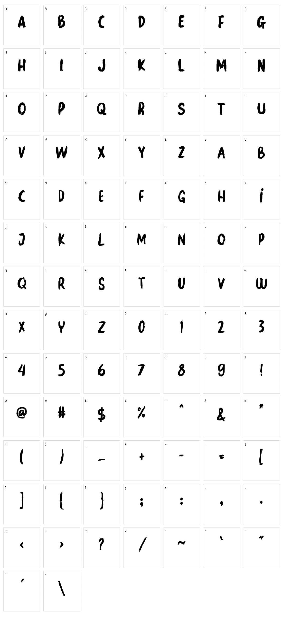 Wild Brush Character Set