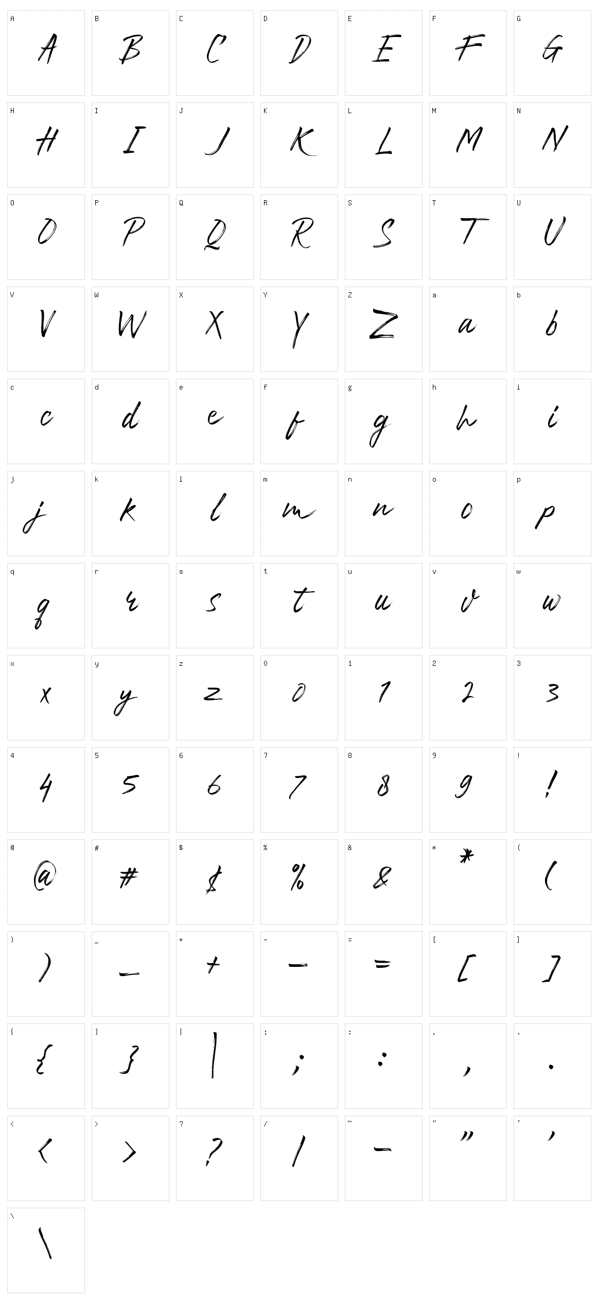 Ballistick Character Set