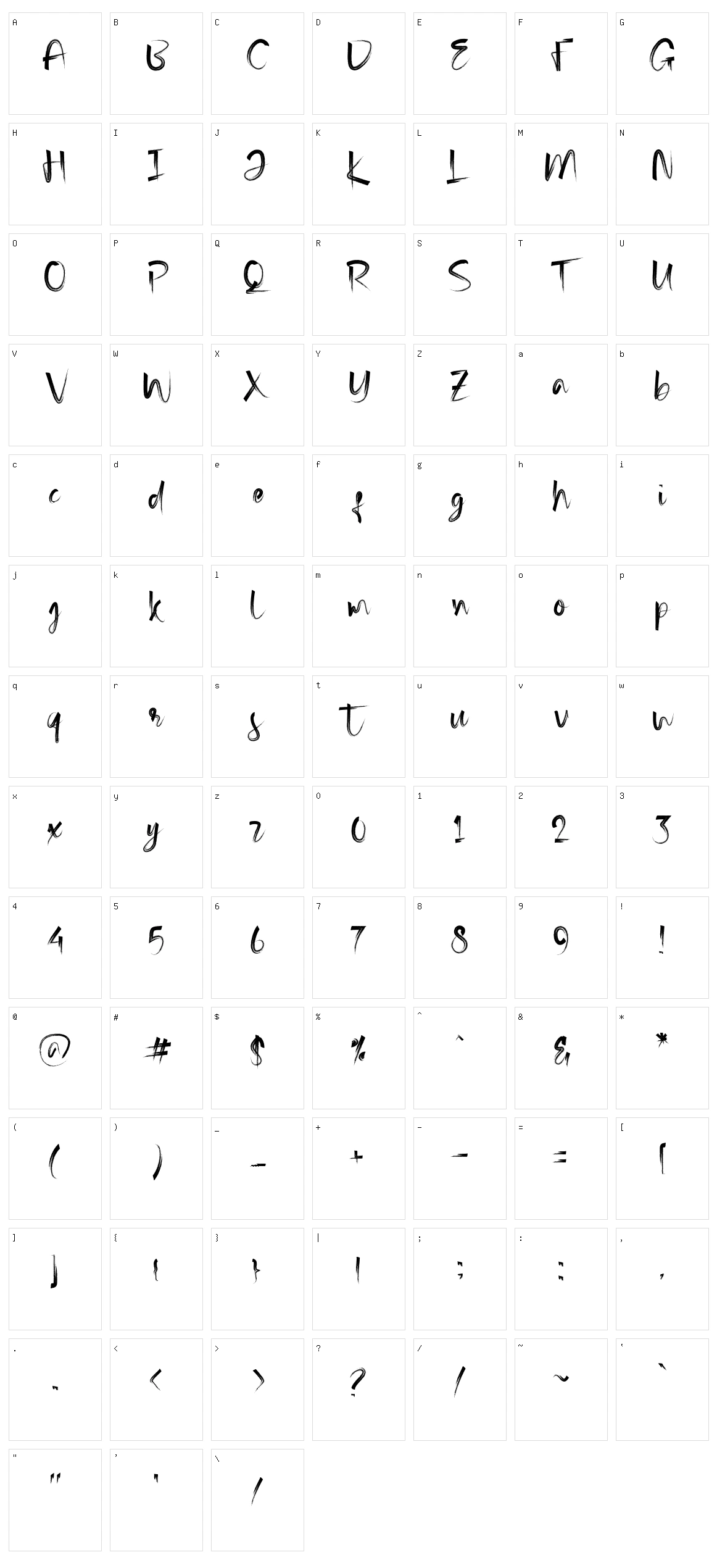 Quotes Brush Character Set