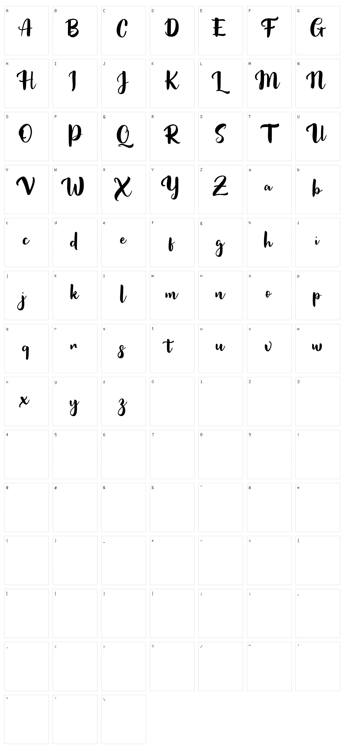 Lindsey Character Set