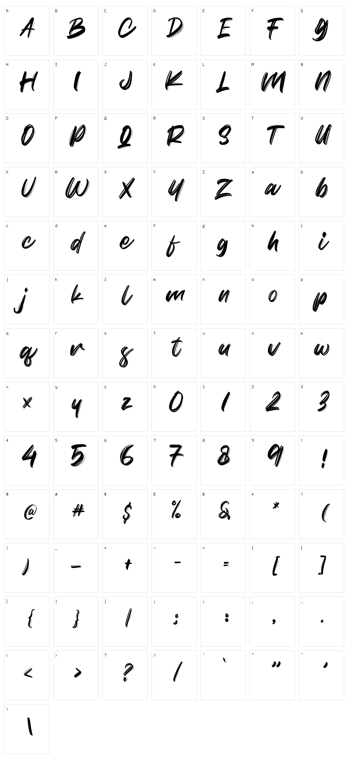 Citizen Brush Character Set