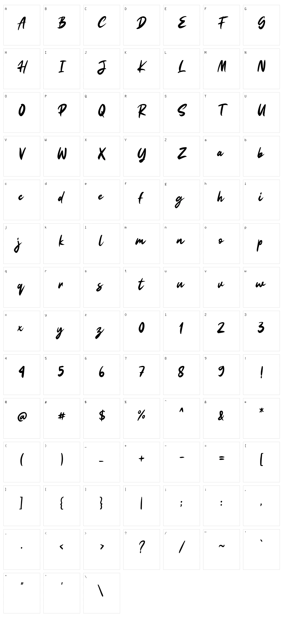 Bastian Character Set