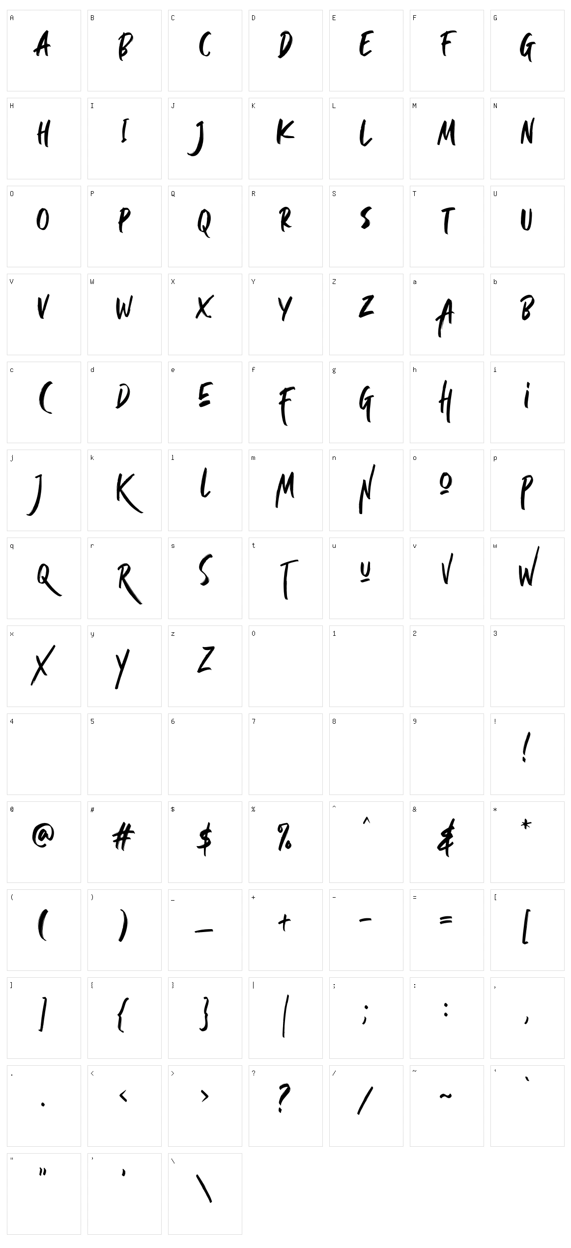 Slightly Marker Character Set