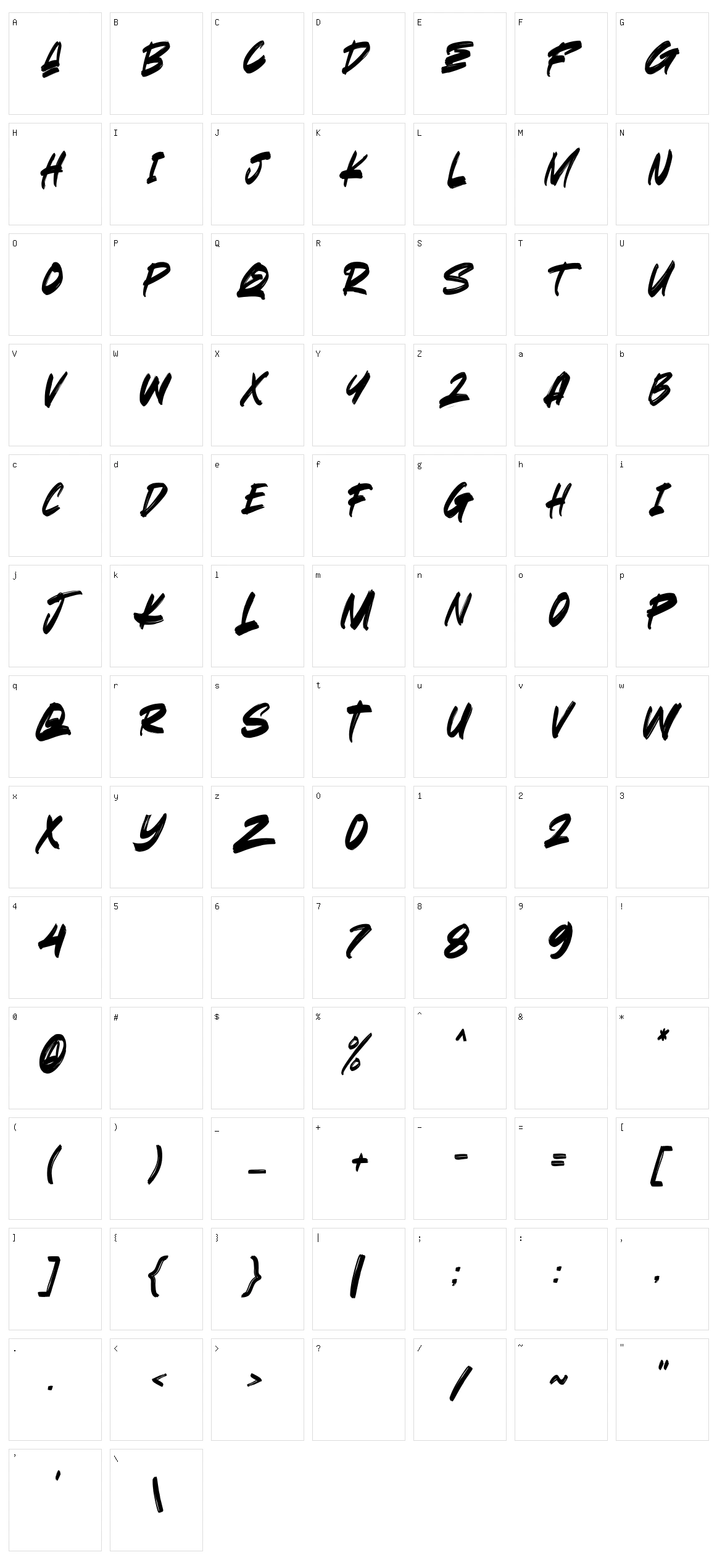 Agression Character Set