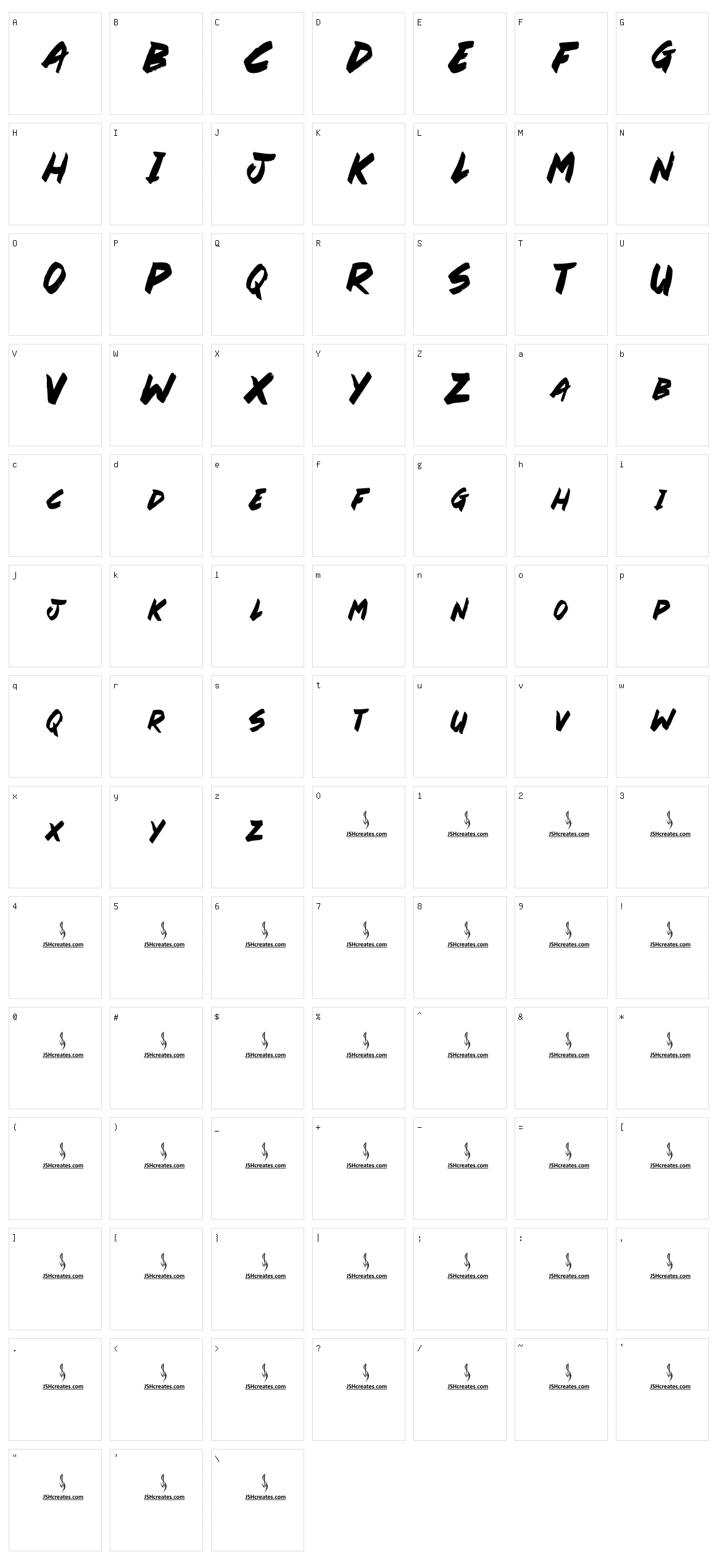 By Grace Character Set