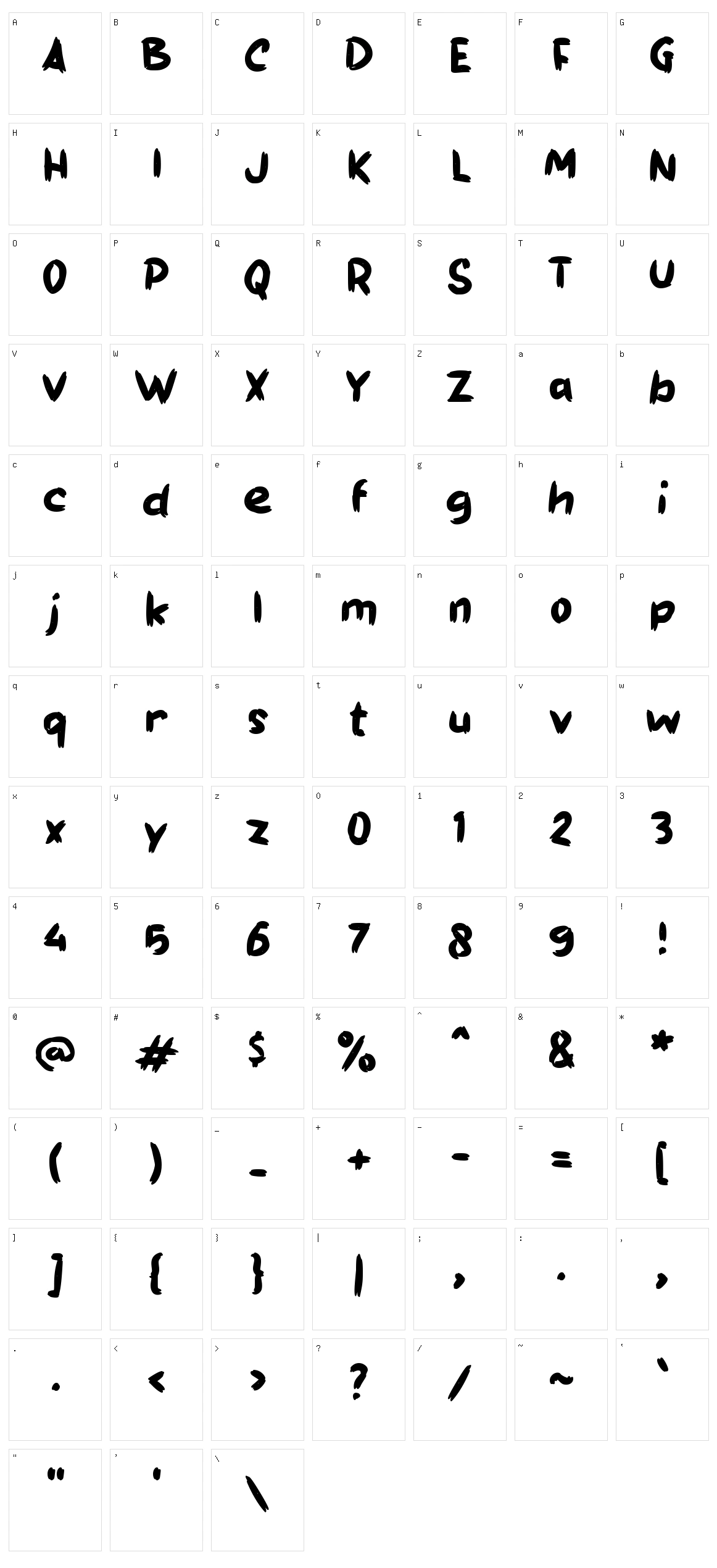 e Eggless Almond Character Set
