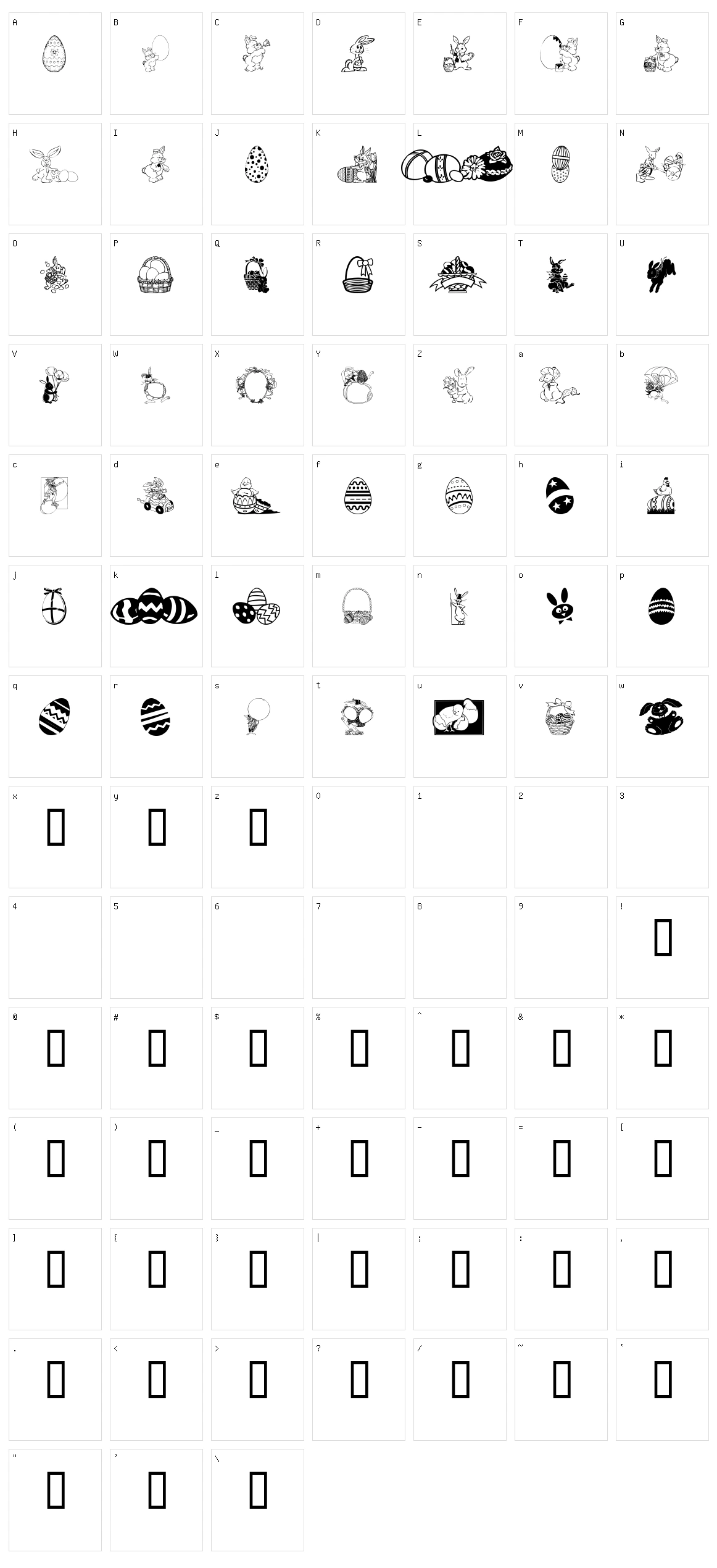 Easter Art Character Set