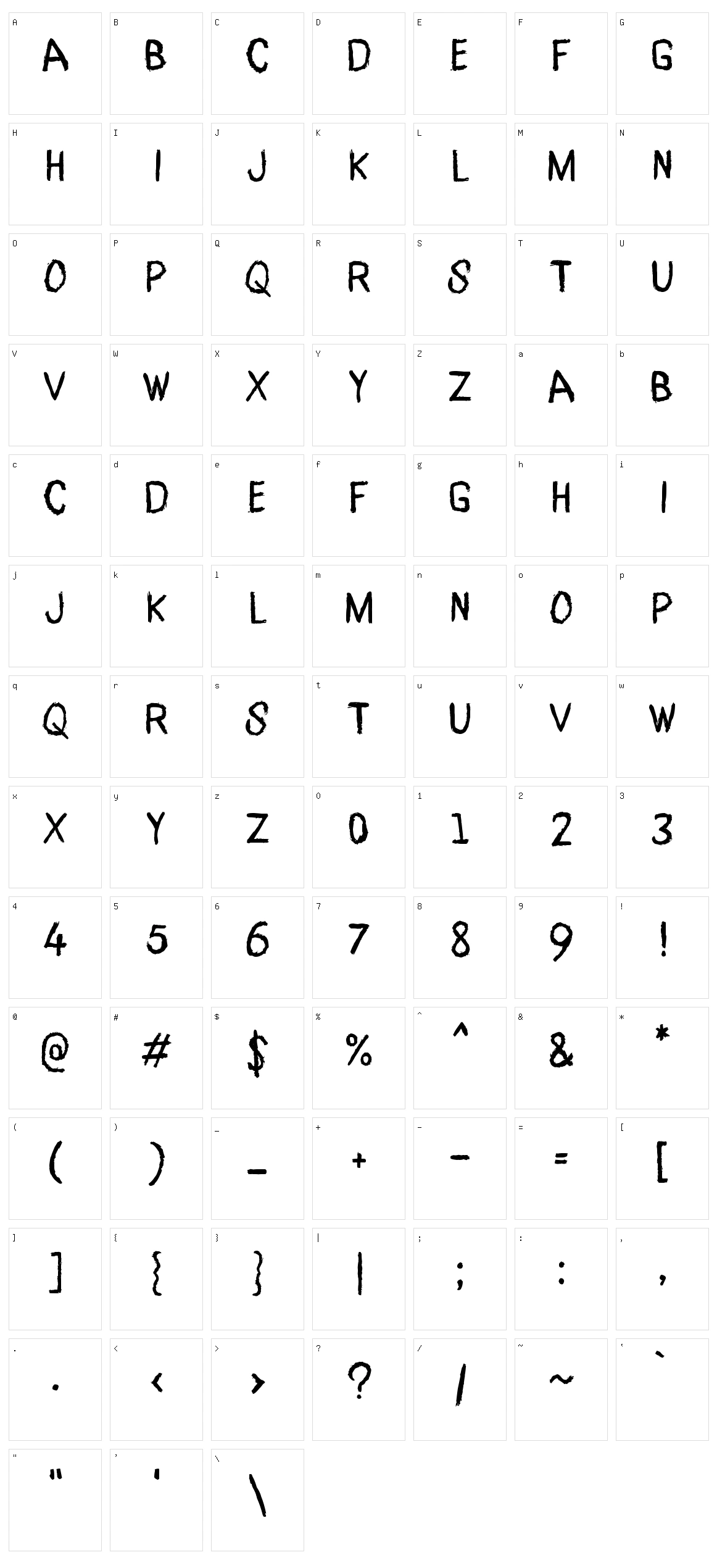 Correction Brush Character Set