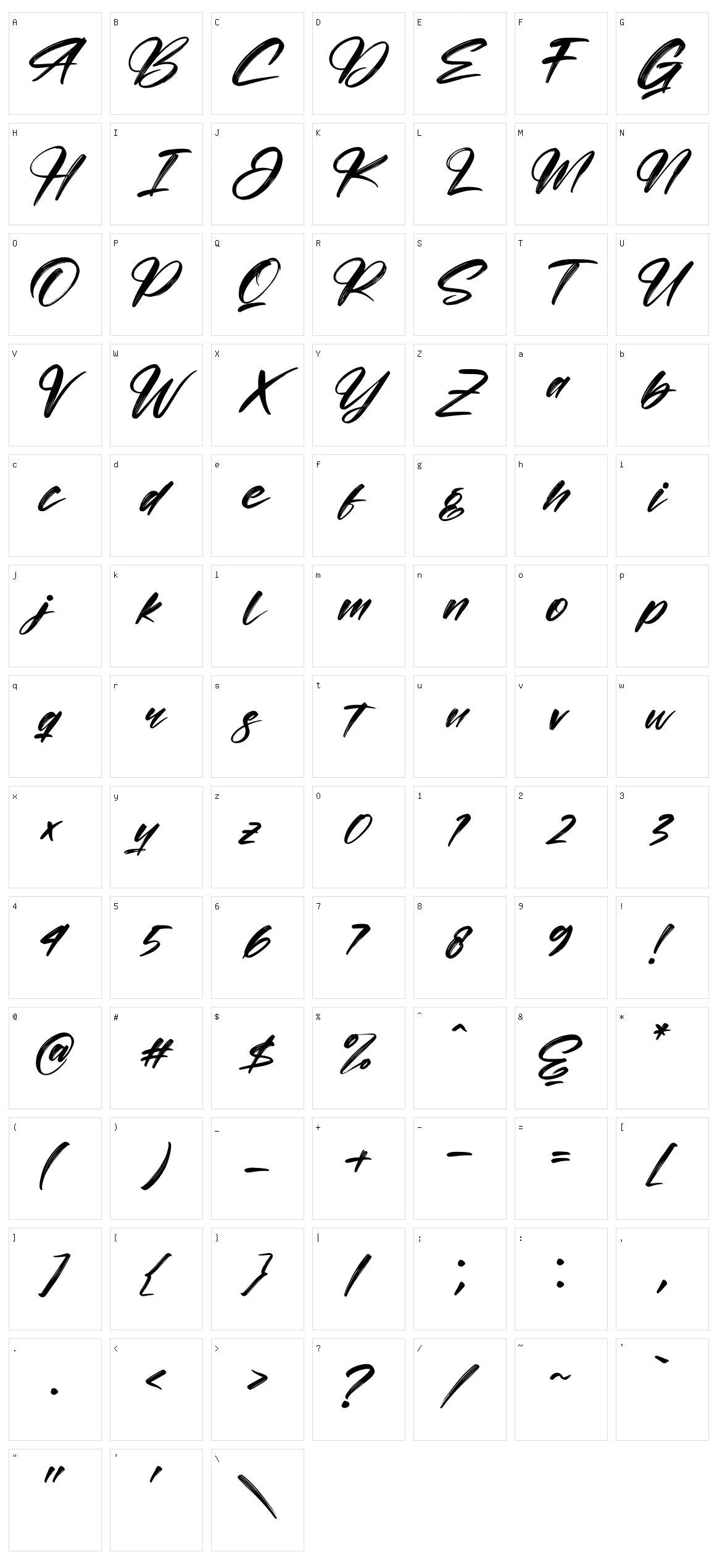 Roughton Bogatha Character Set