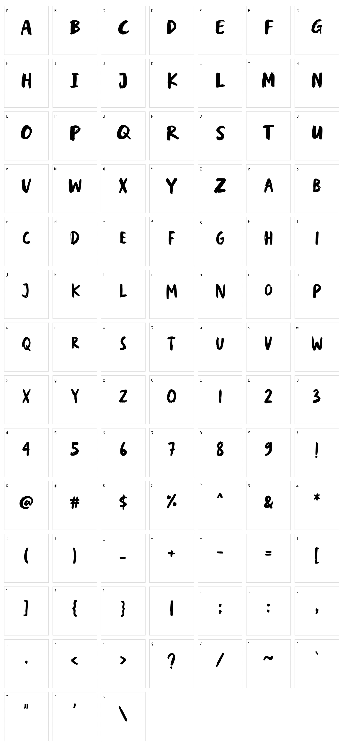 Hendry Character Set