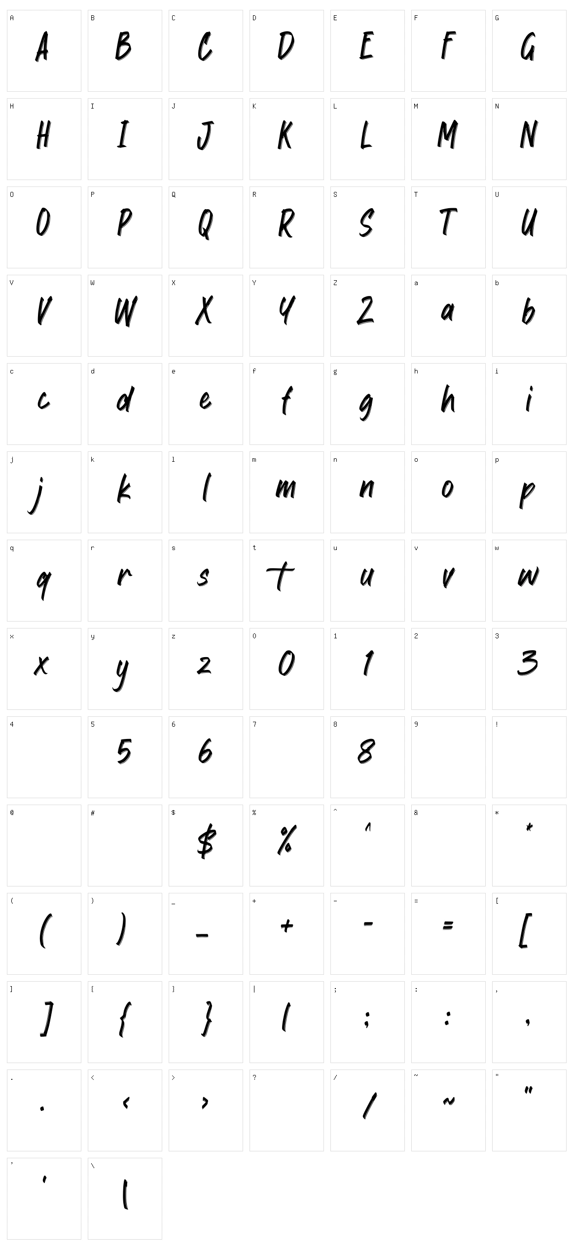 Nice Postman Character Set