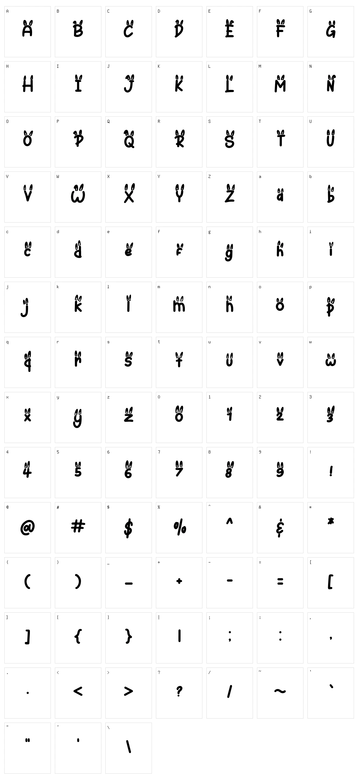 Bunny Hopper Ear Character Set