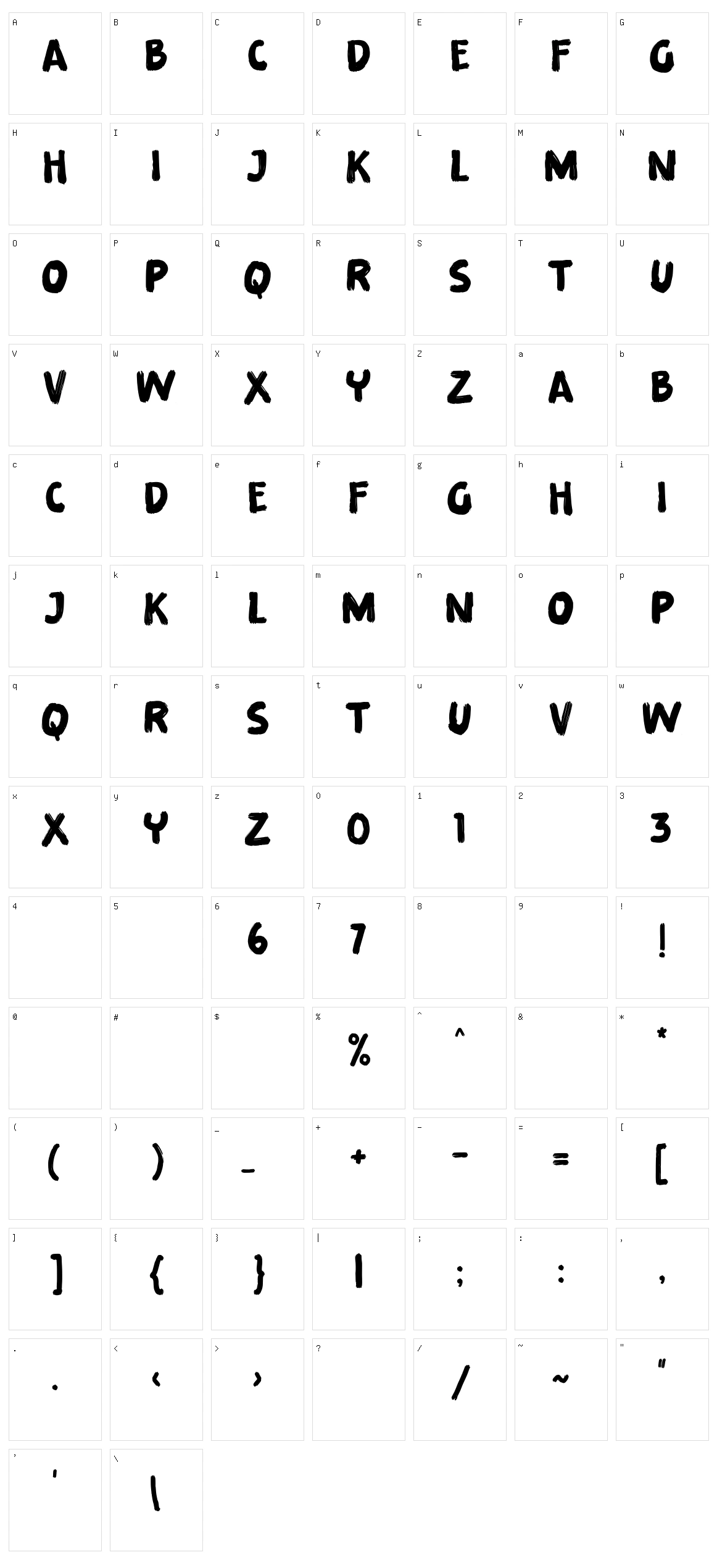 Hipeless Brush Character Set