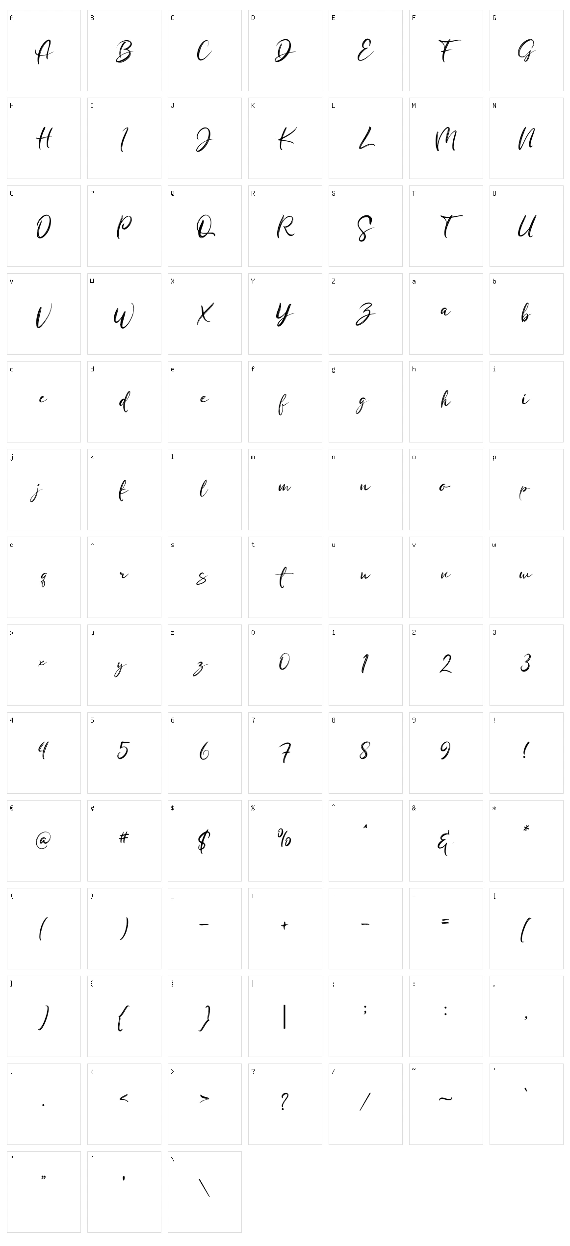 Boston Brush Character Set