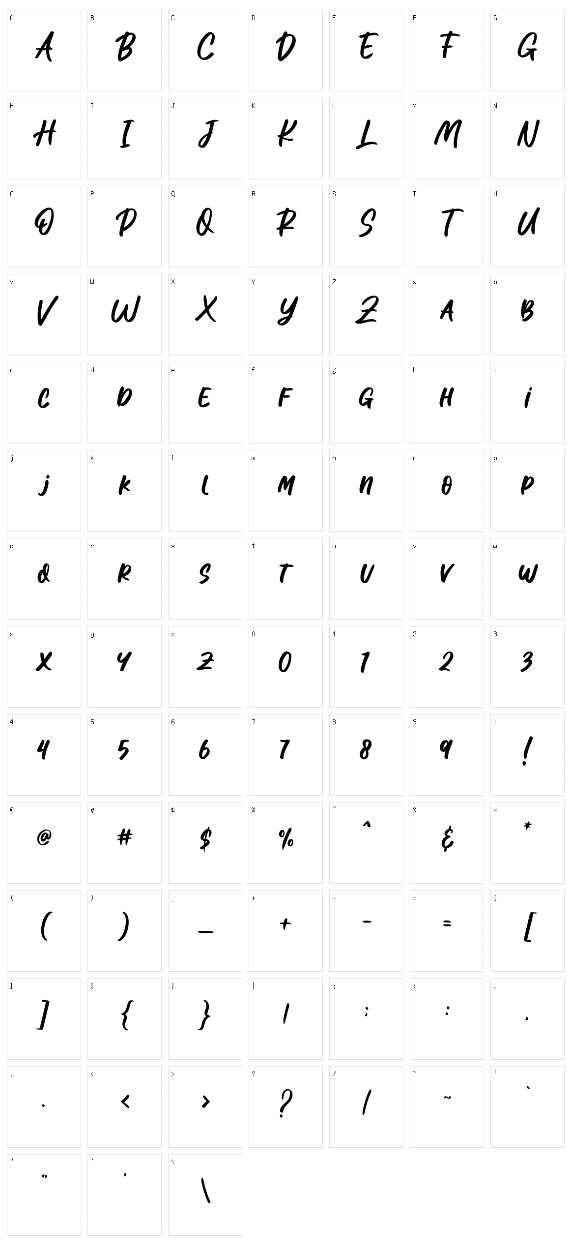 Black Cobra Character Set