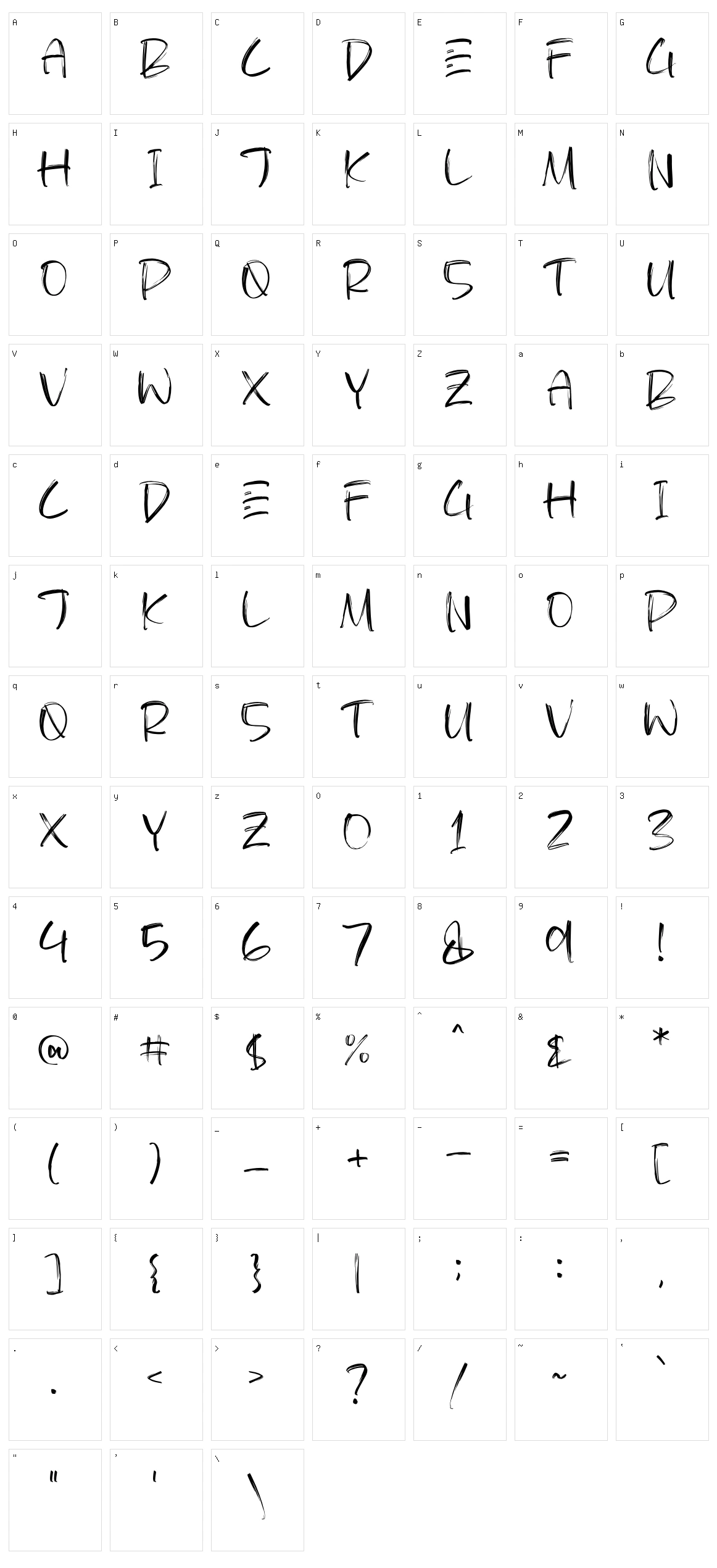 Hamberg Character Set