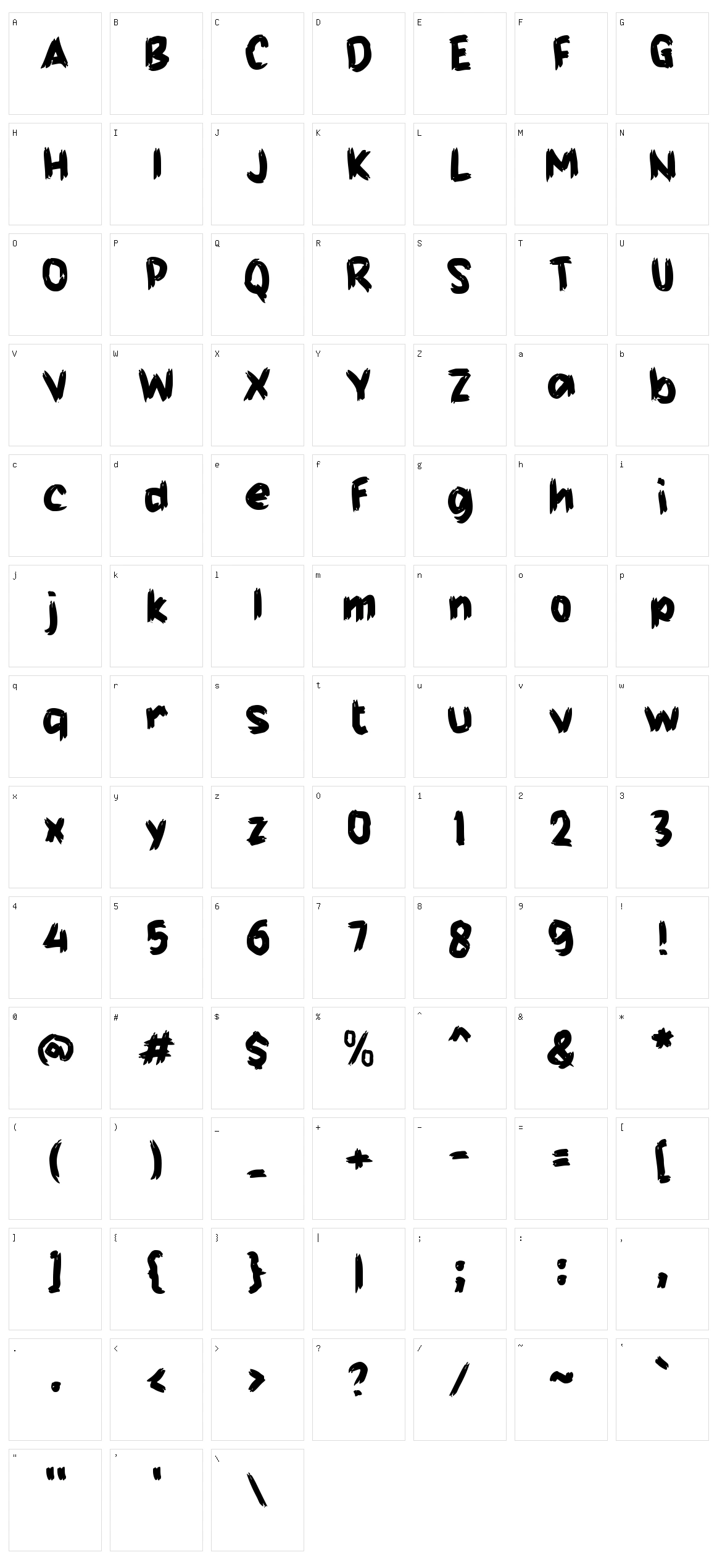 f Foregate Character Set