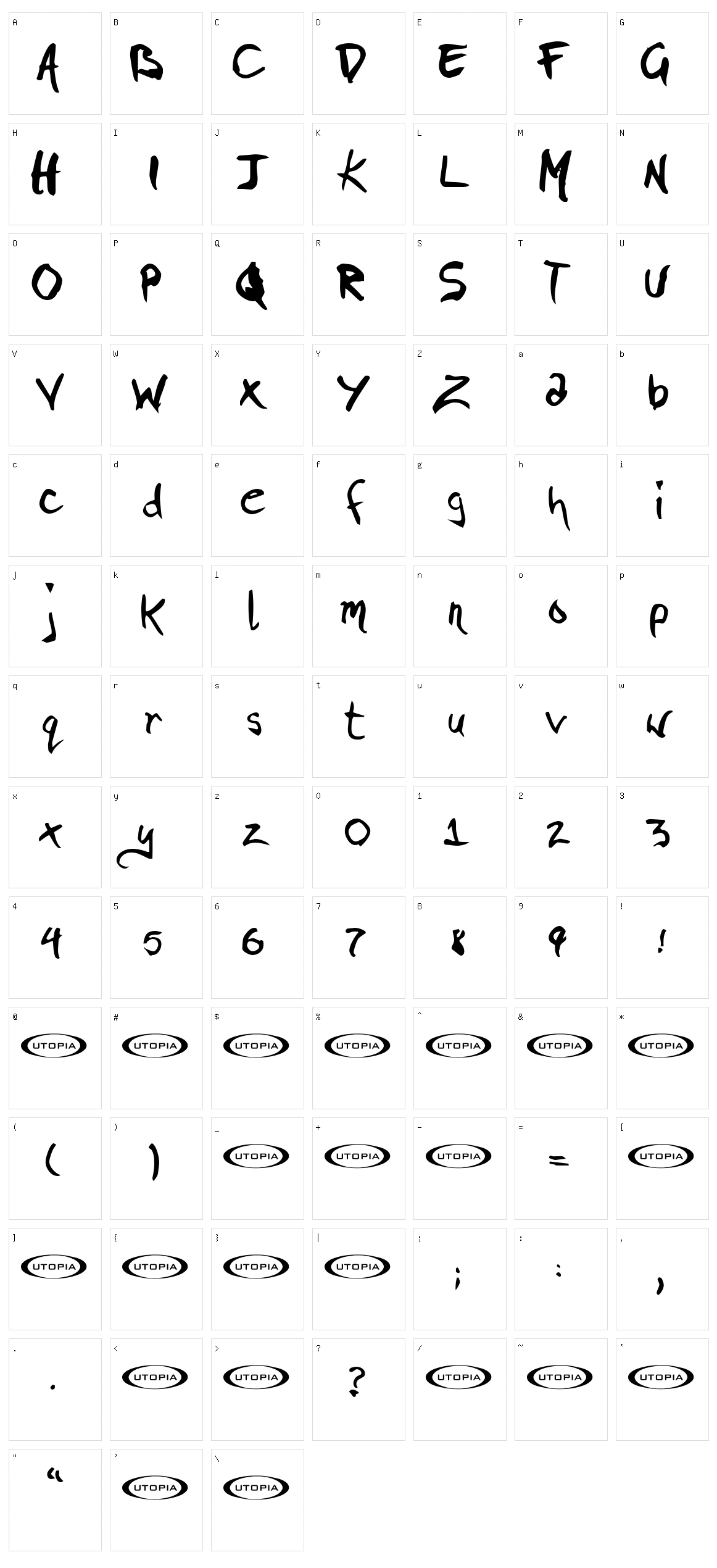 Pigae Character Set