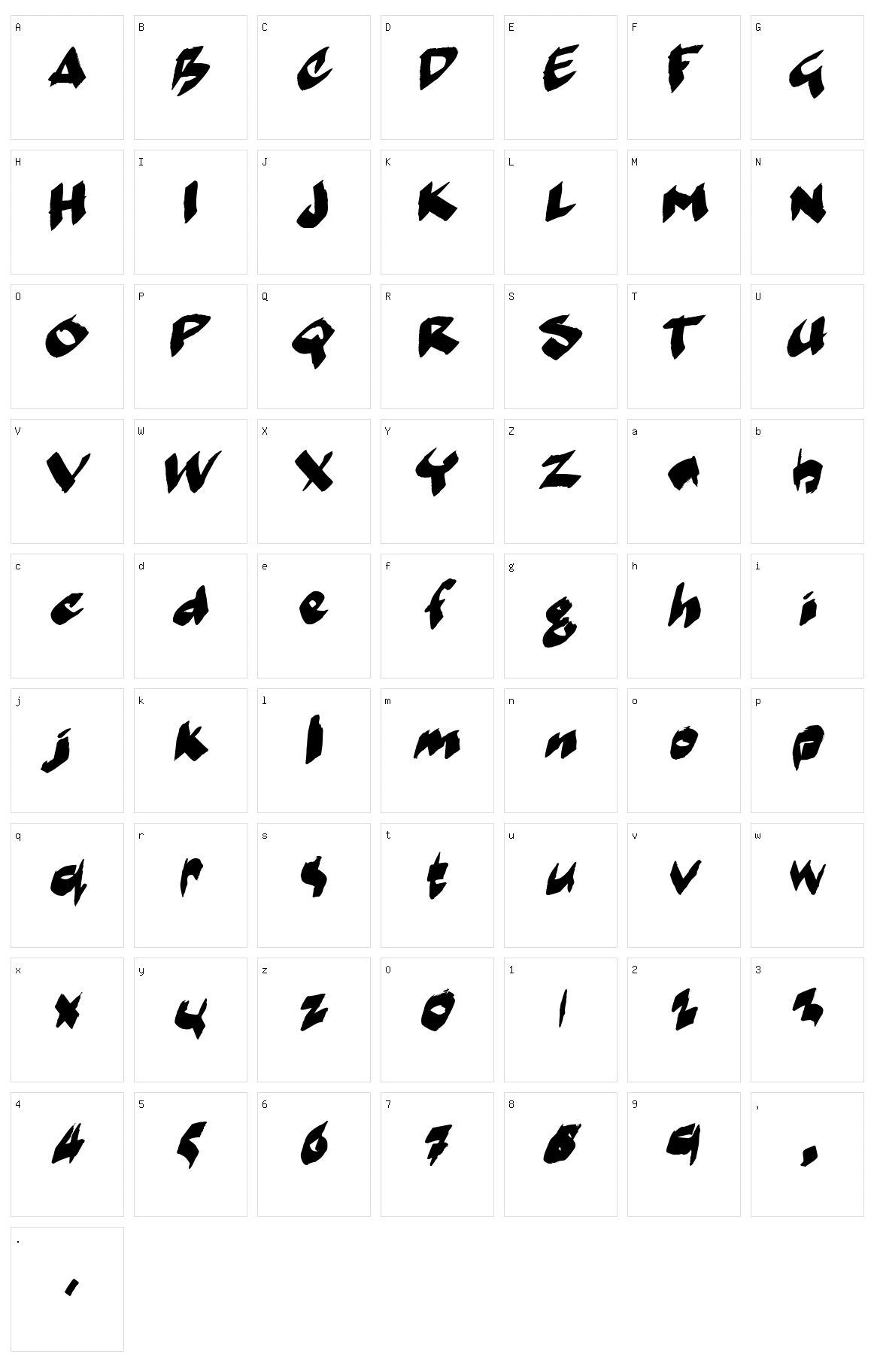 Marker Moe II Character Set