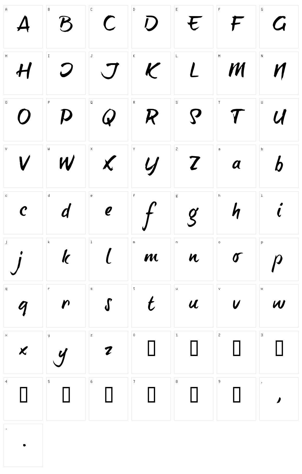 Brush Tip Terrence Character Set