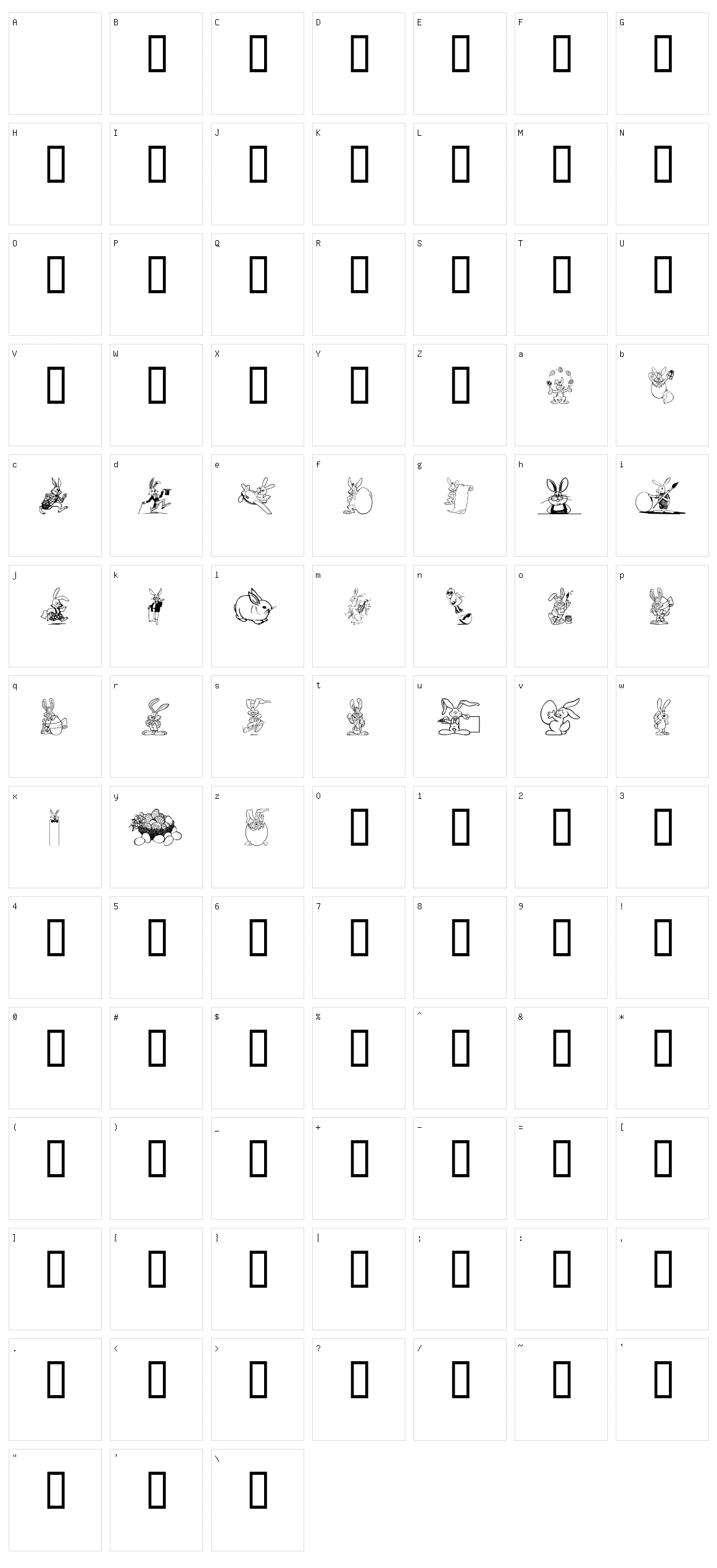 Easter Bunny Character Set