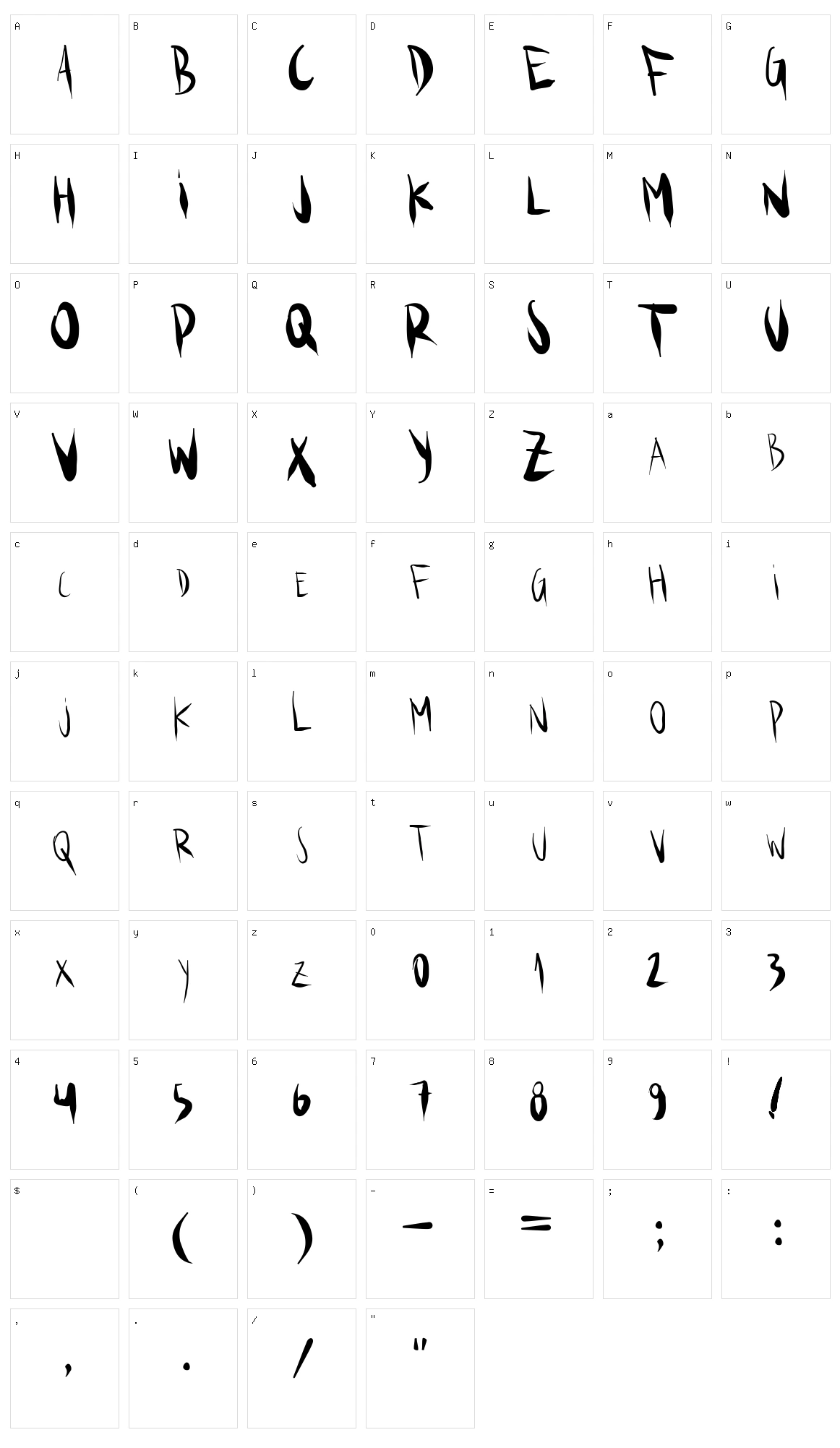 Ks.Brush Character Set
