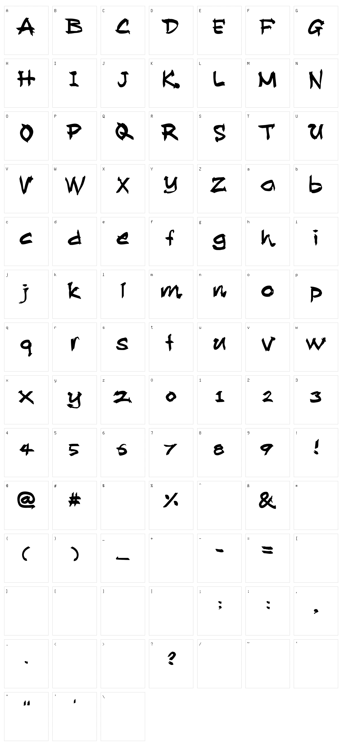 Allan Rooster Character Set