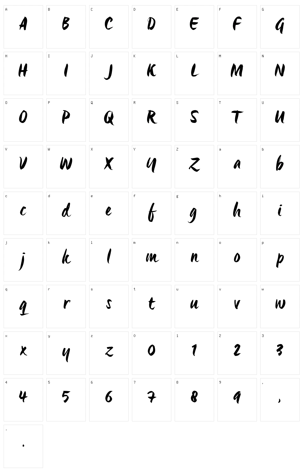 Origo Character Set