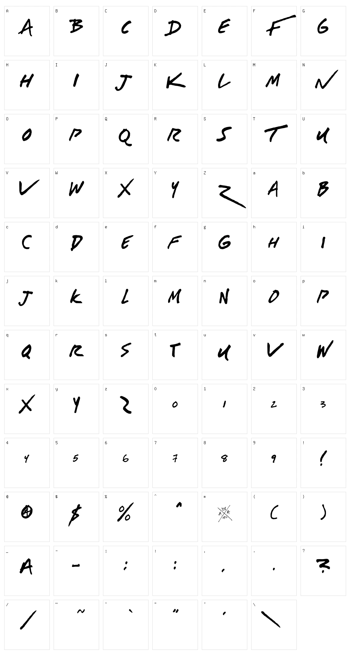 American Authors Character Set