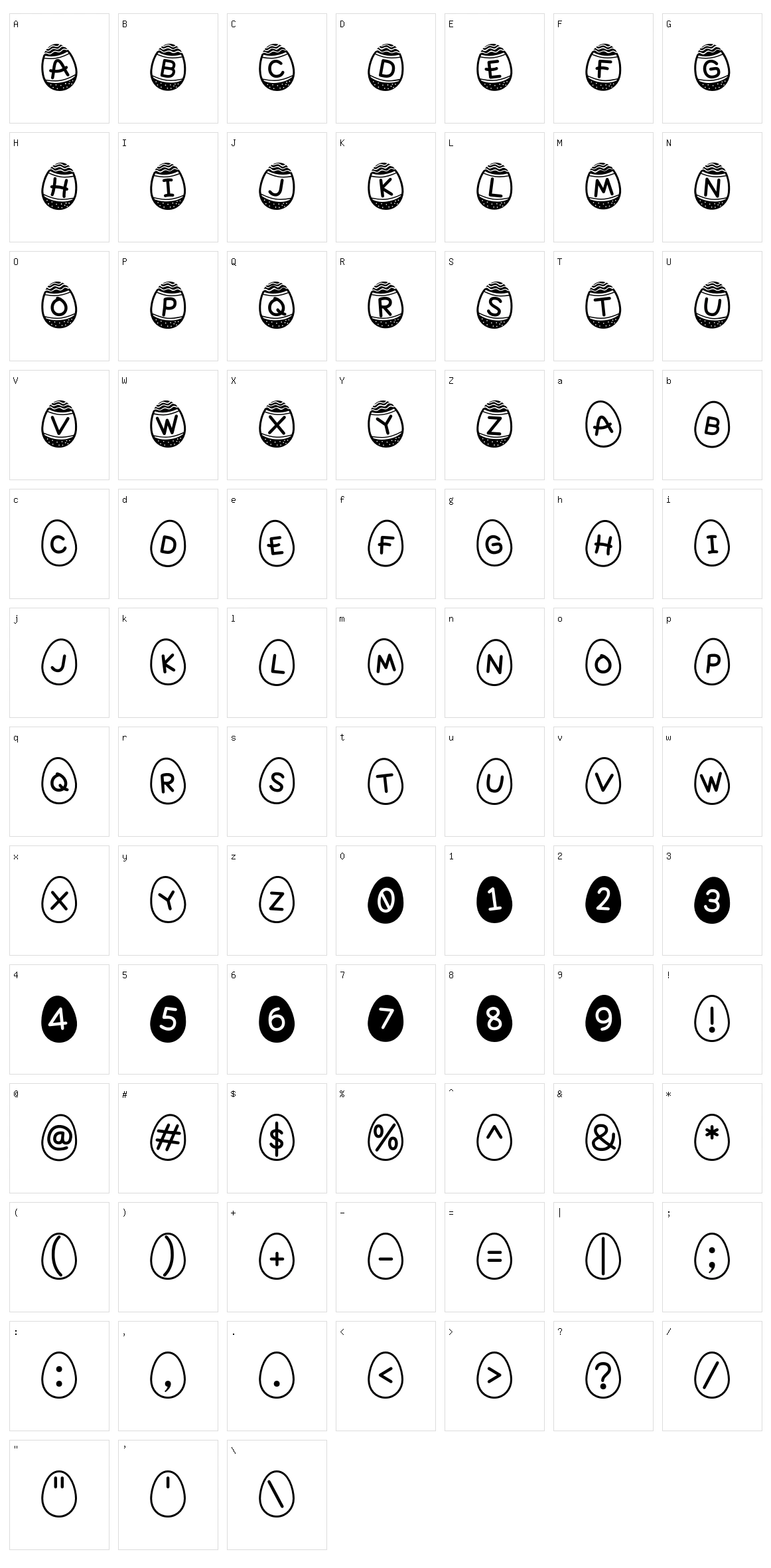 Teloraster Character Set