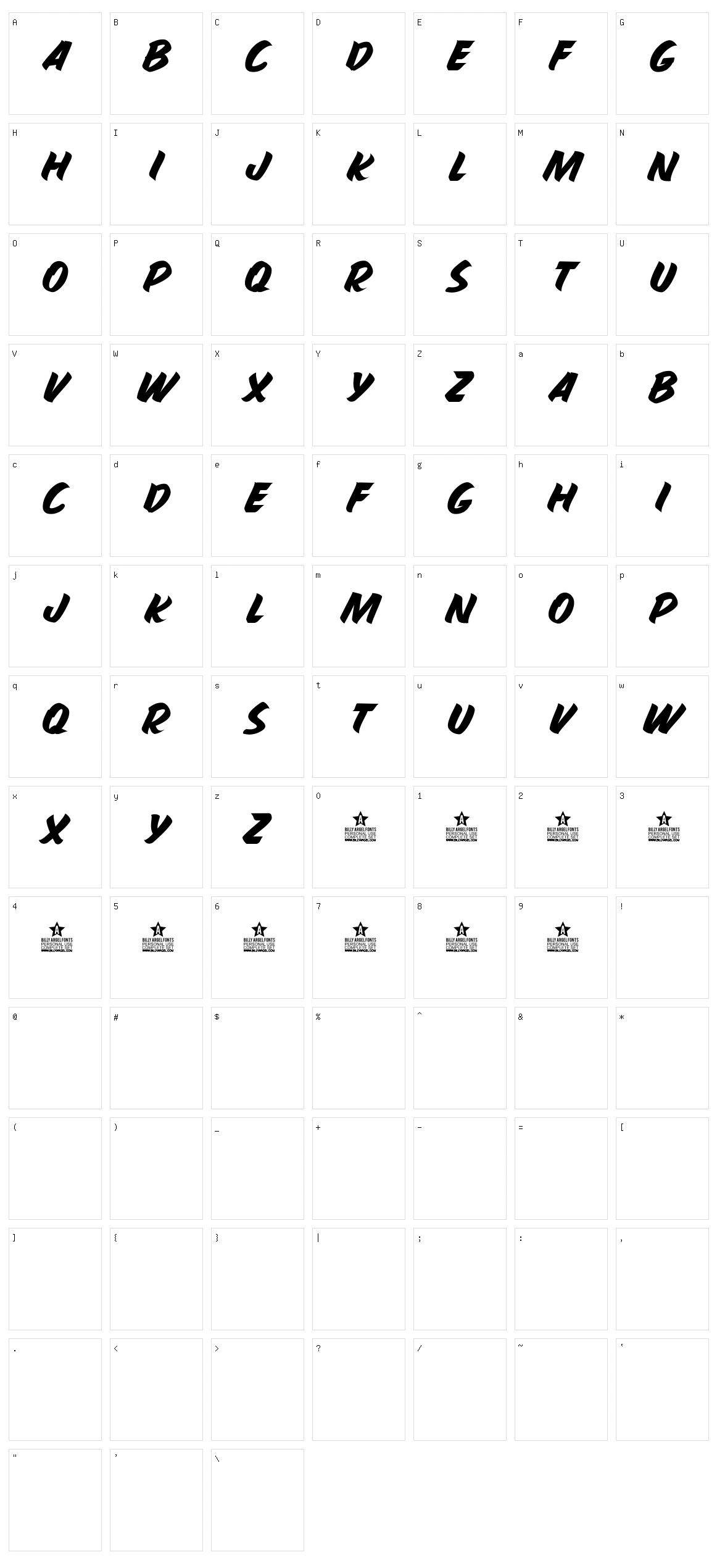 Propaganda Sight Character Set