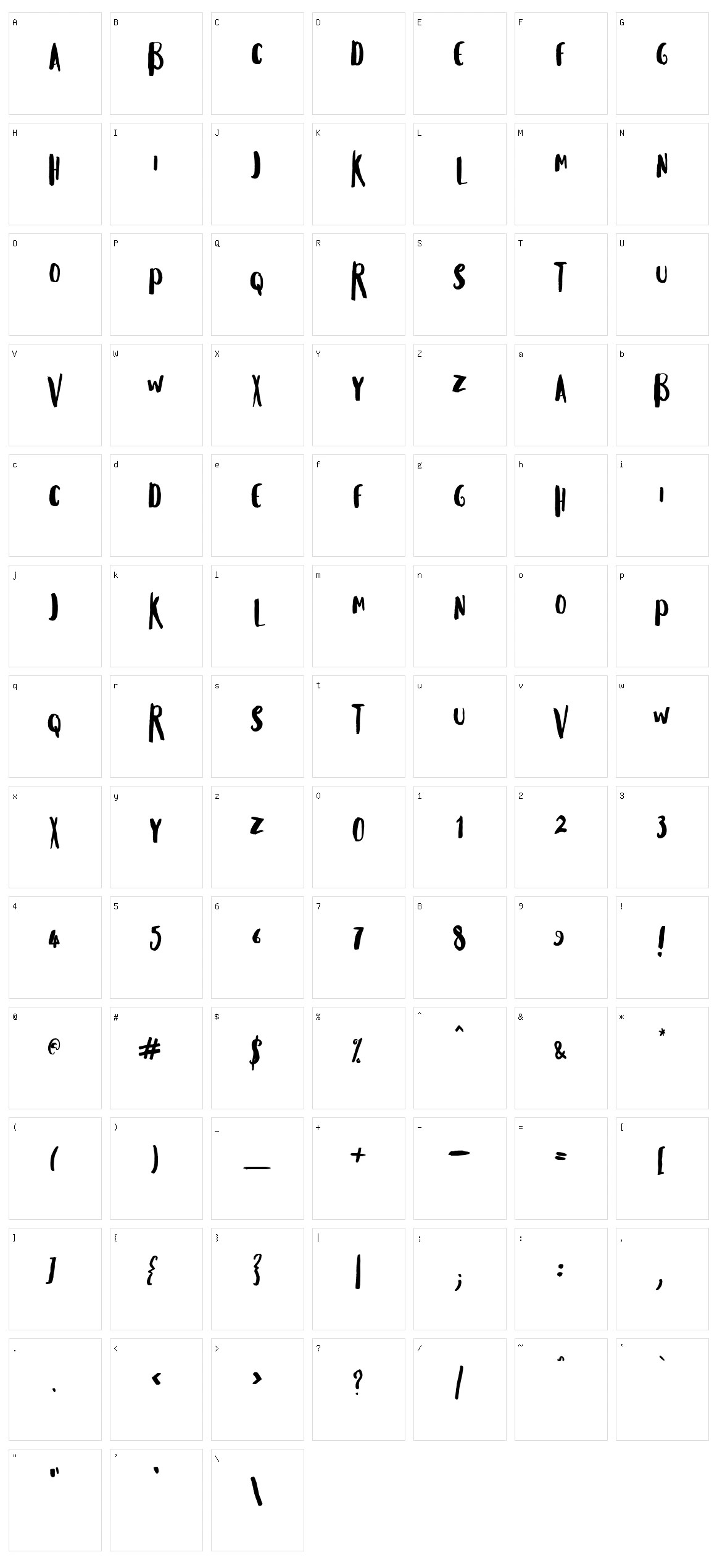 Musiques Character Set