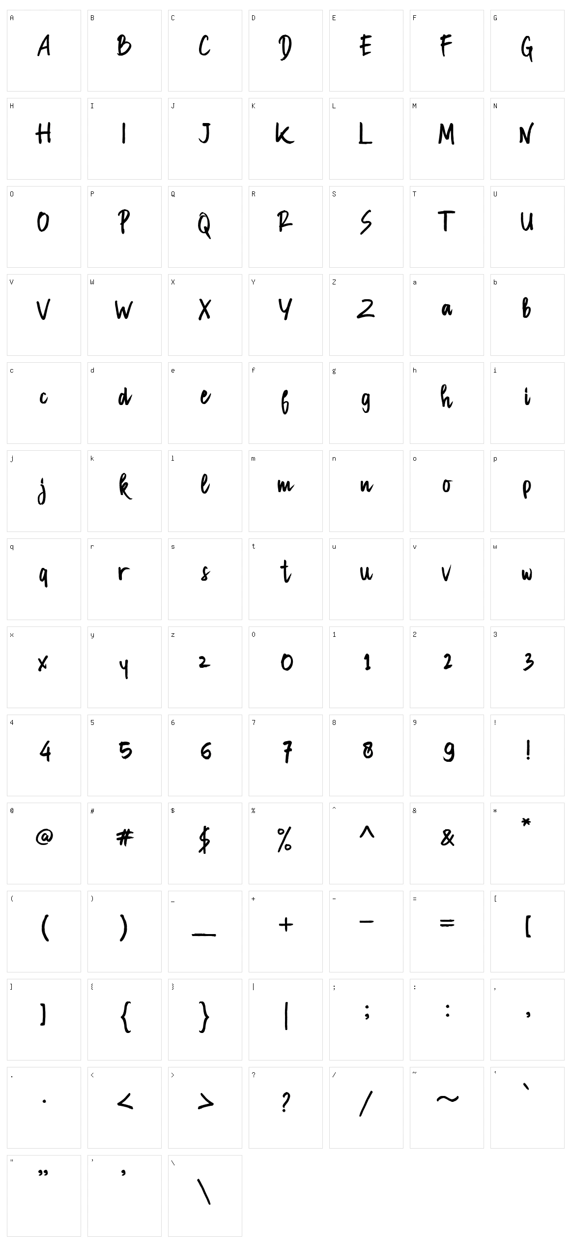 Manksa Character Set