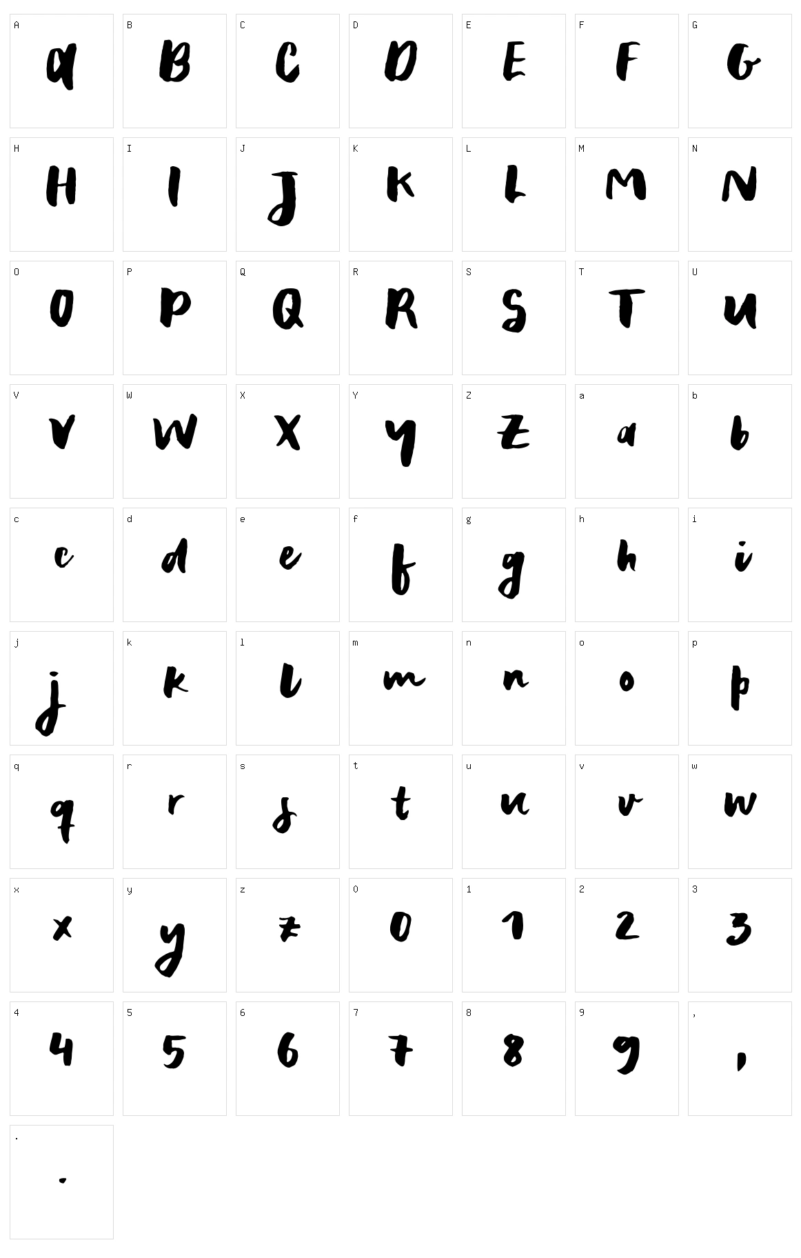 Reckless Character Set