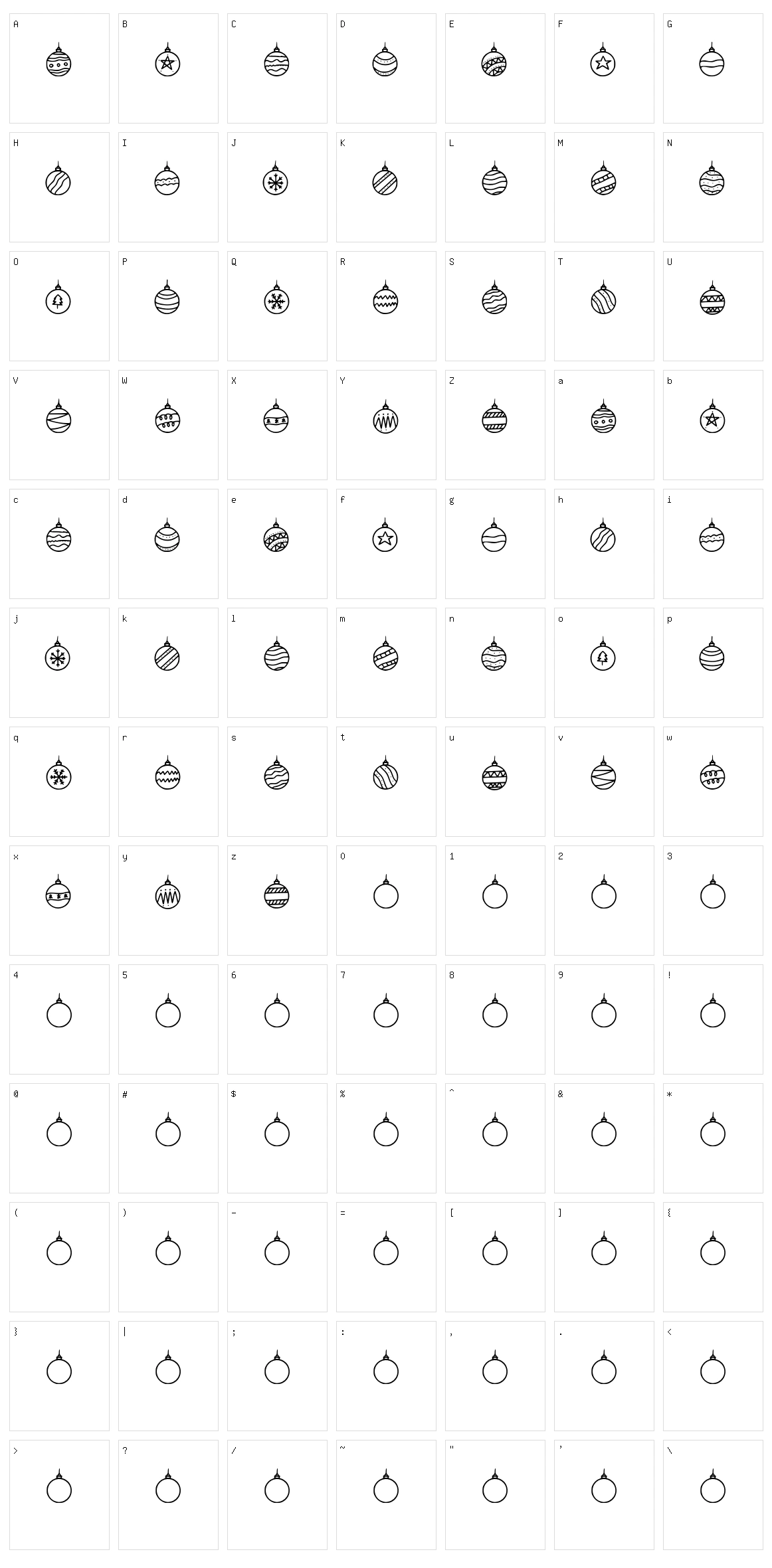 Decorative Lights Character Set