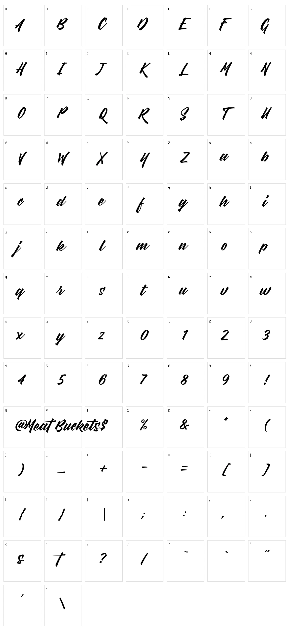 Meat Buckets Character Set