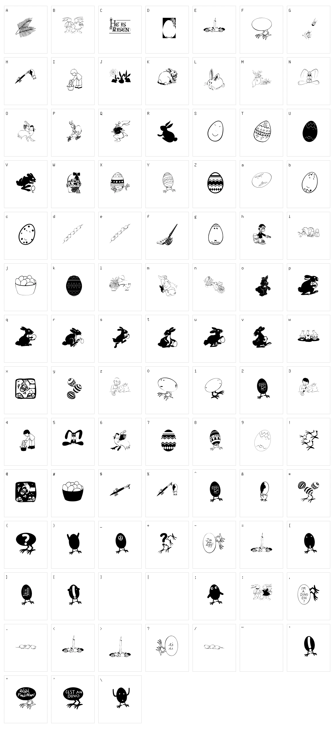 Eastereggs Character Set