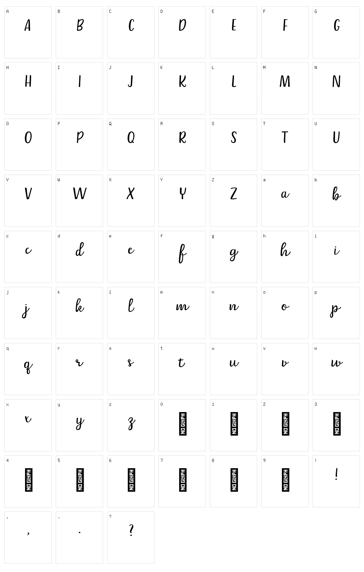 Belle Helene Character Set
