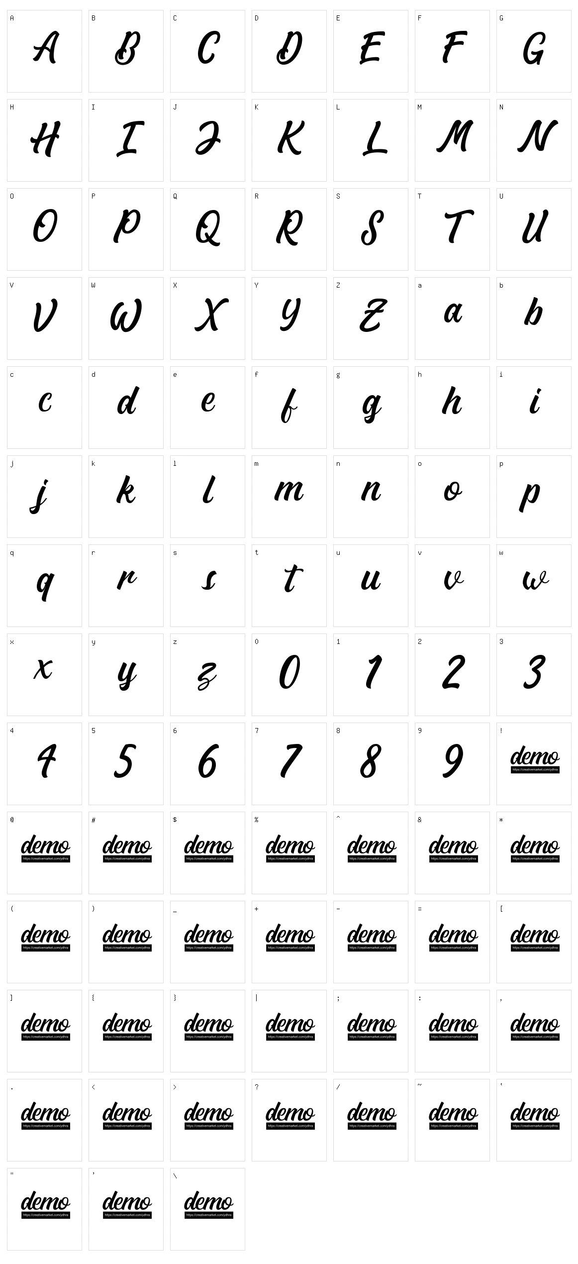 Matane Character Set