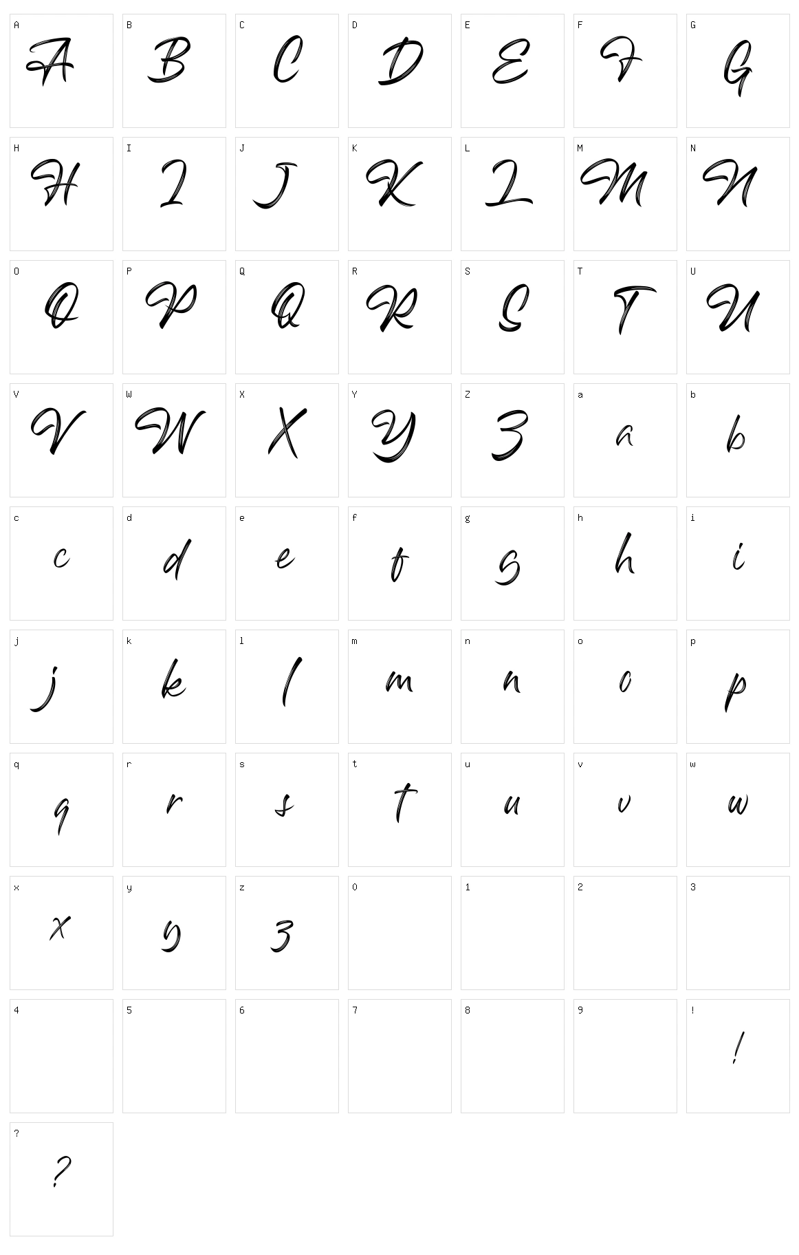 Aksana Character Set