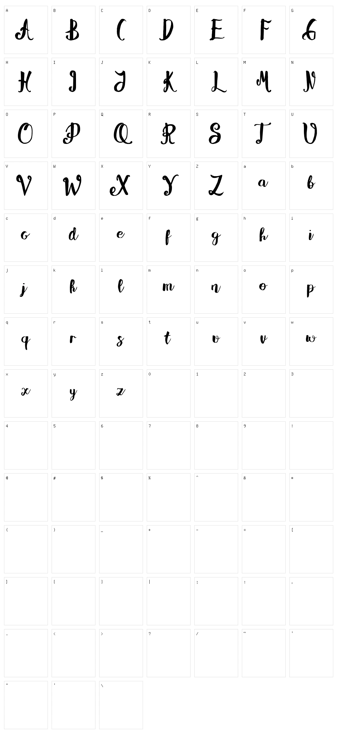 Alissya Character Set
