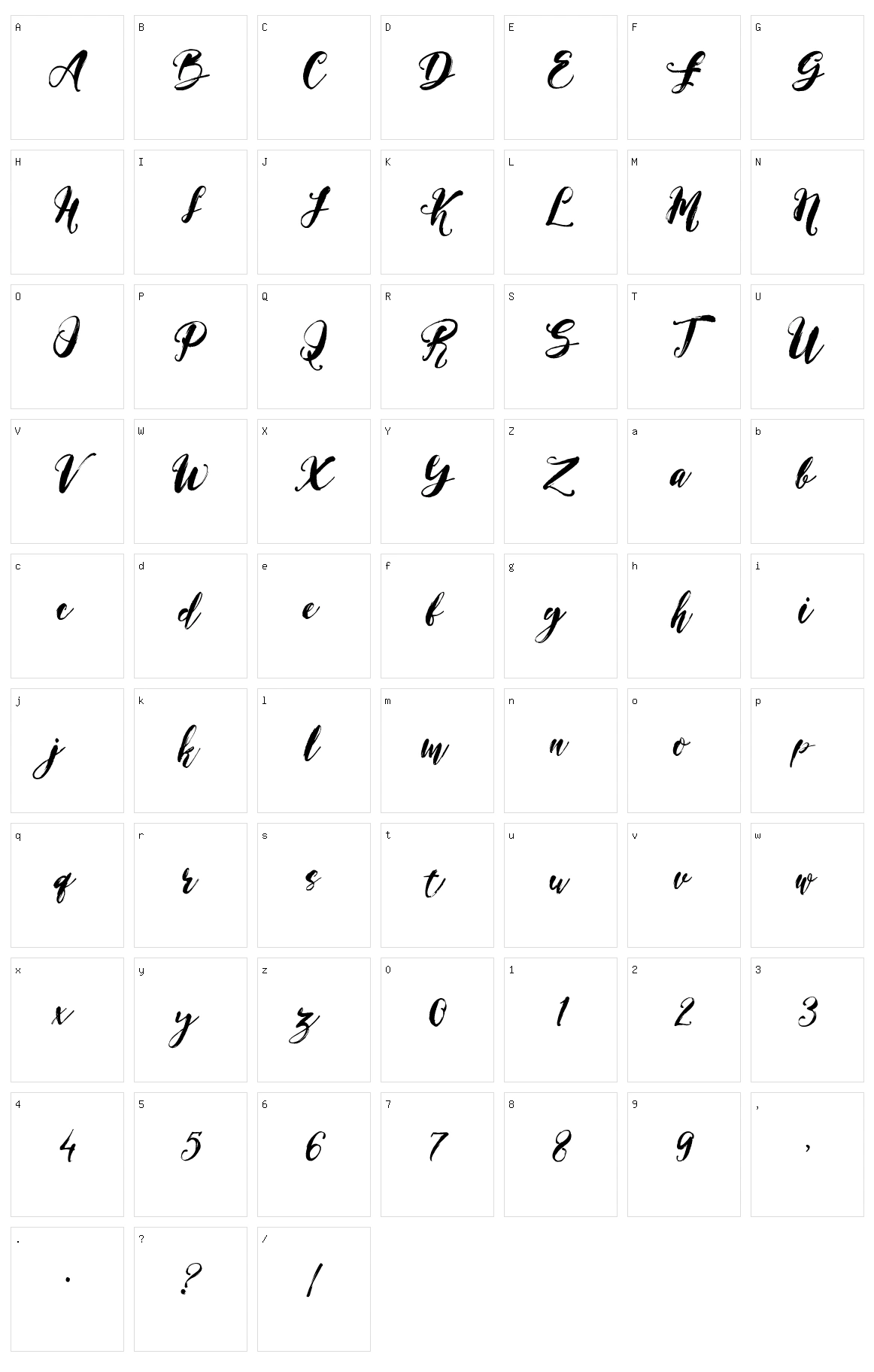 Magical Stylish Script Character Set