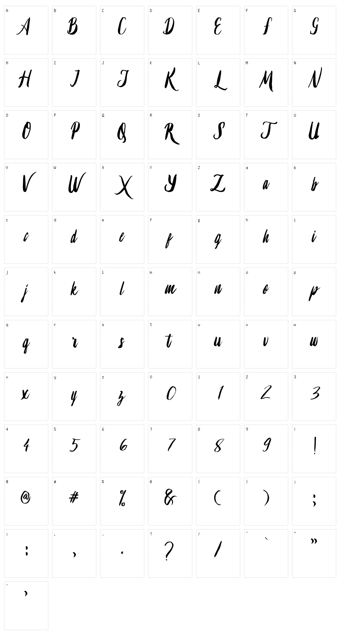 Lambaretta Character Set