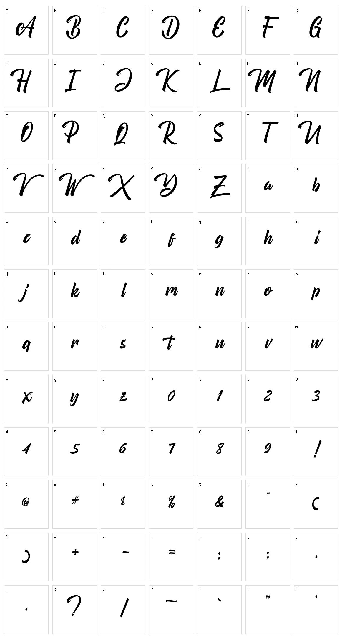 Boomerang Character Set