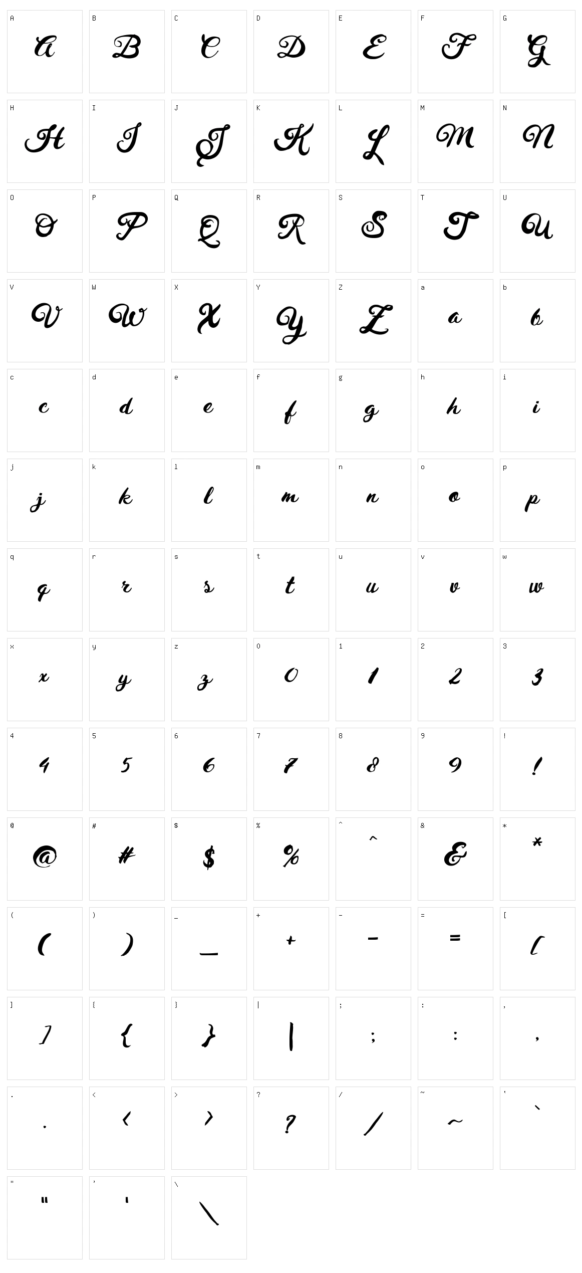 Husty Brush Character Set