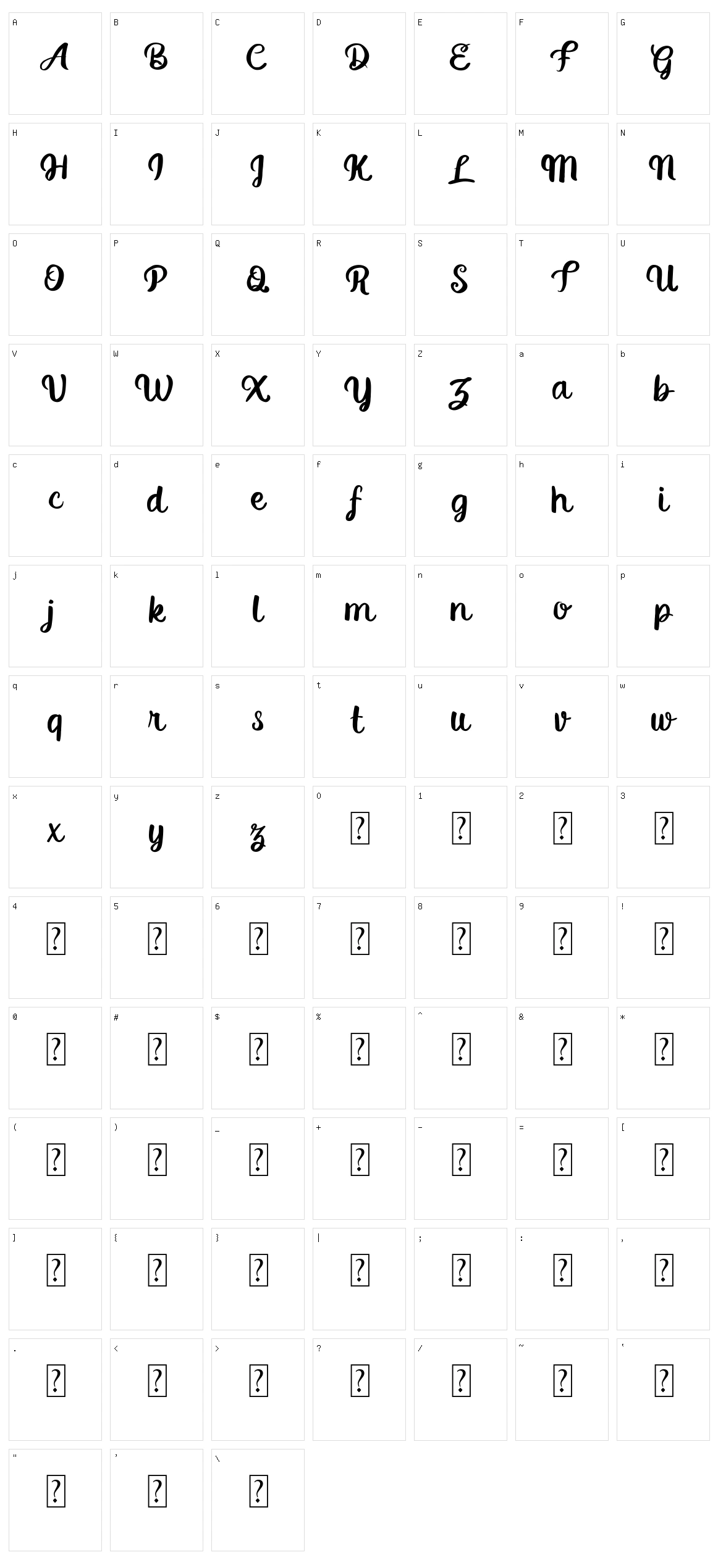 Talita Character Set