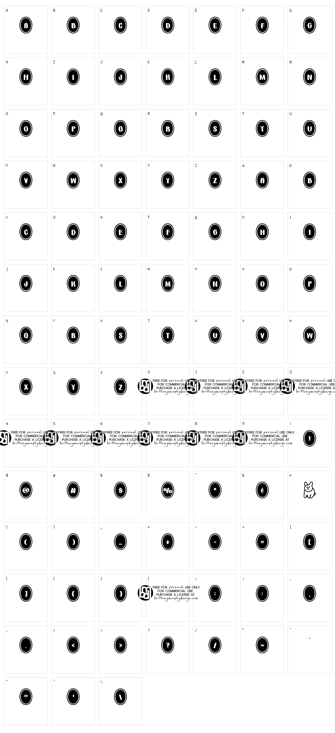 Bunny Eggs Character Set