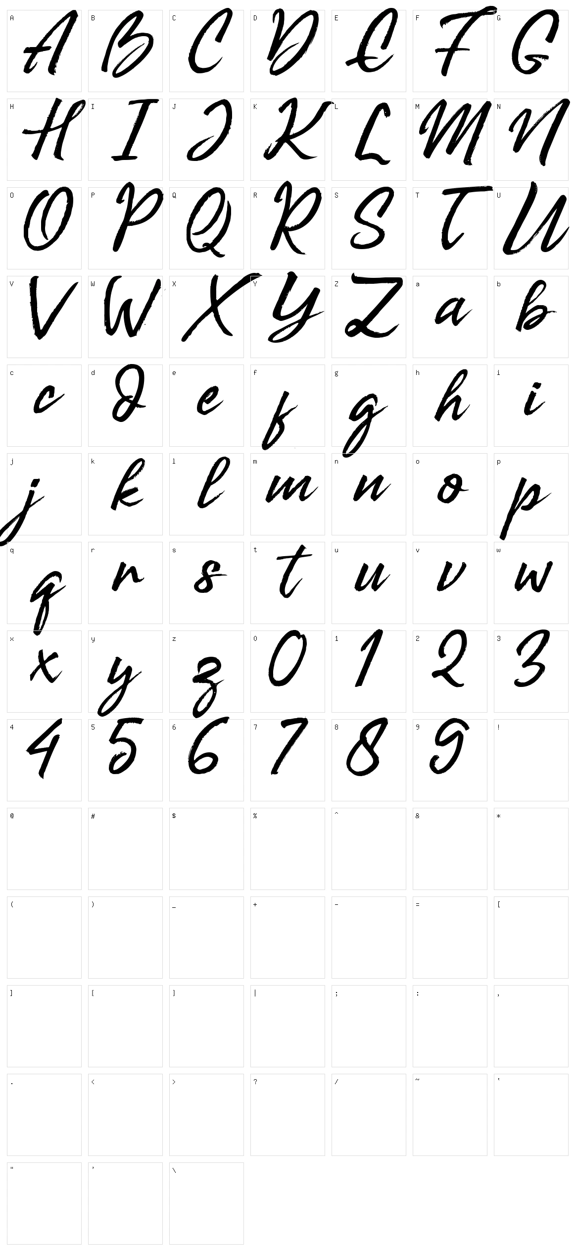 Bill Smith Character Set