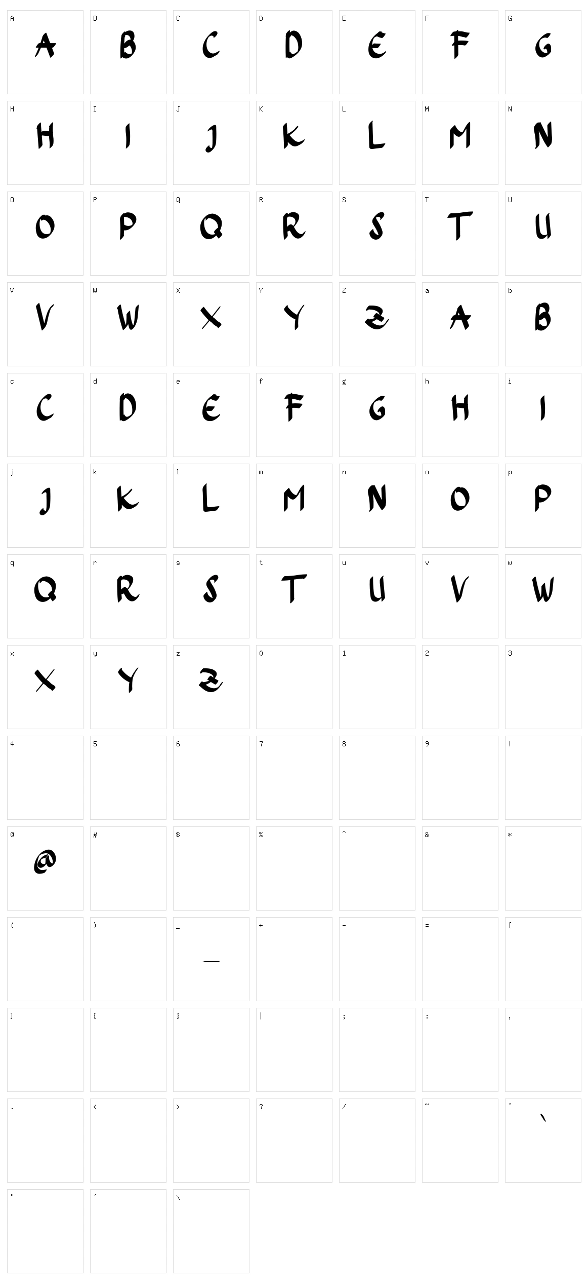 Brandon Character Set